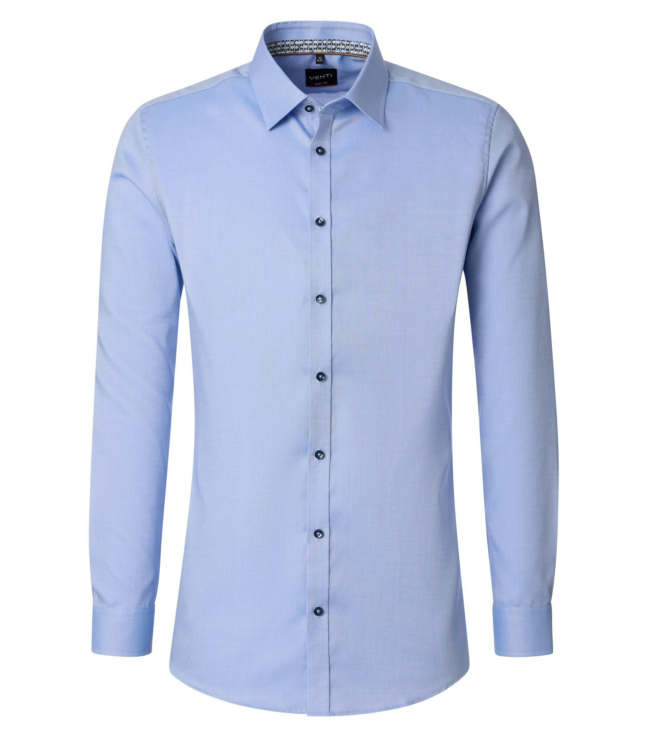 Ein Businesshemd im uni Muster in der Farbe Blau