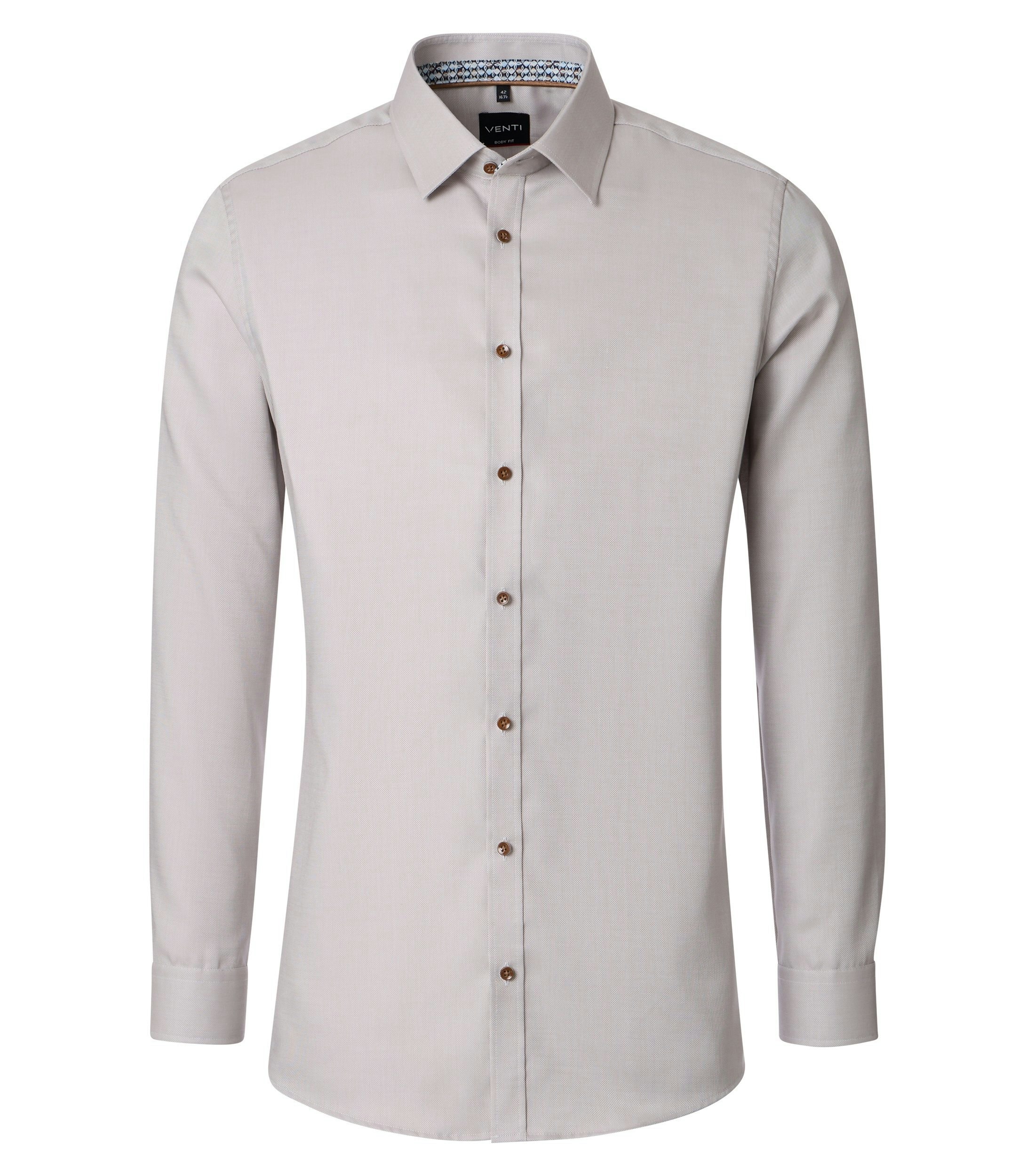 Ein Businesshemd im uni Muster in der Farbe Beige