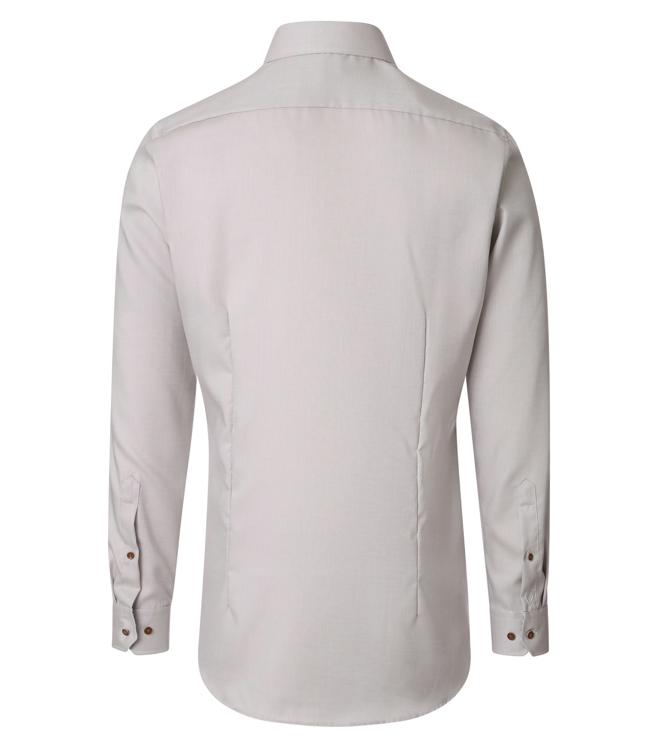 Ein Businesshemd im uni Muster in der Farbe Beige