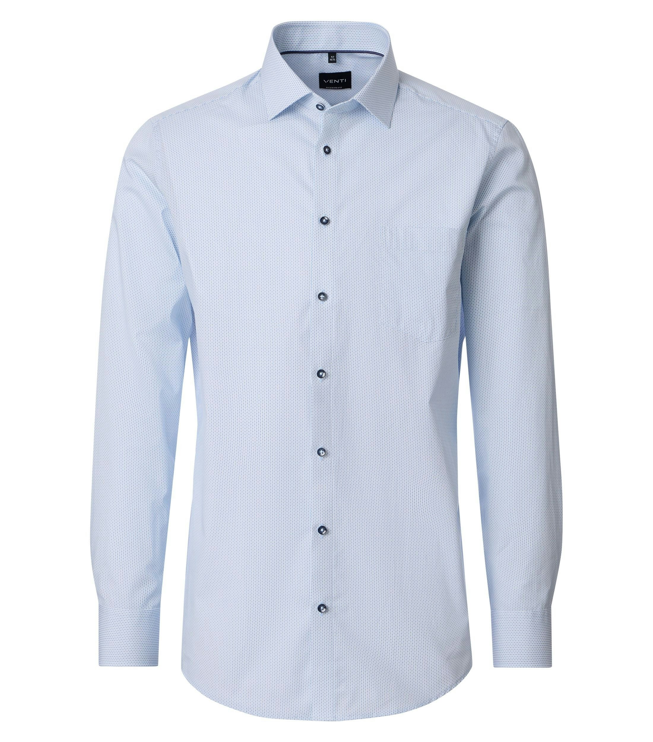 Ein Businesshemd im Print Muster in der Farbe Hellblau