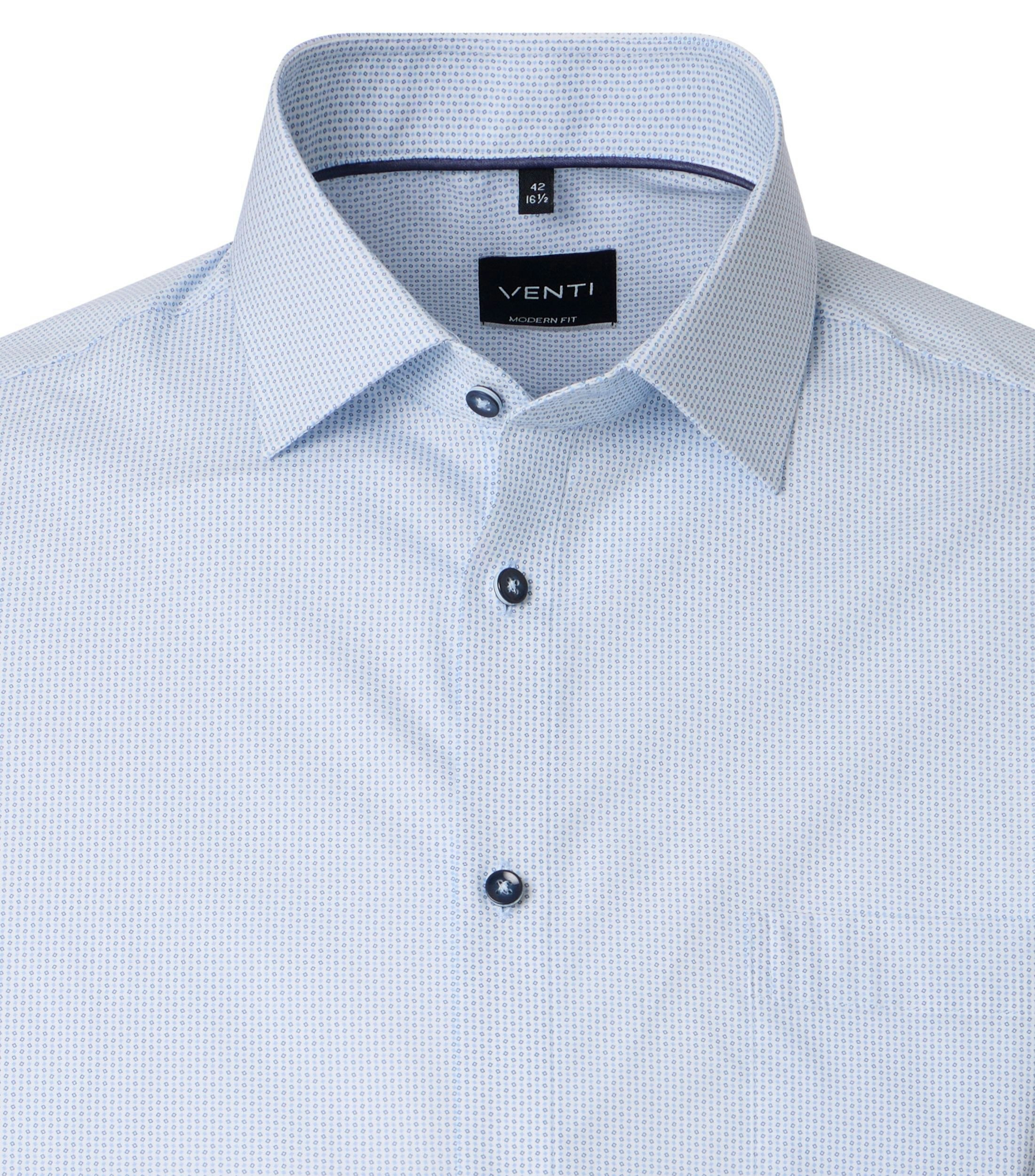 Ein Businesshemd im Print Muster in der Farbe Hellblau