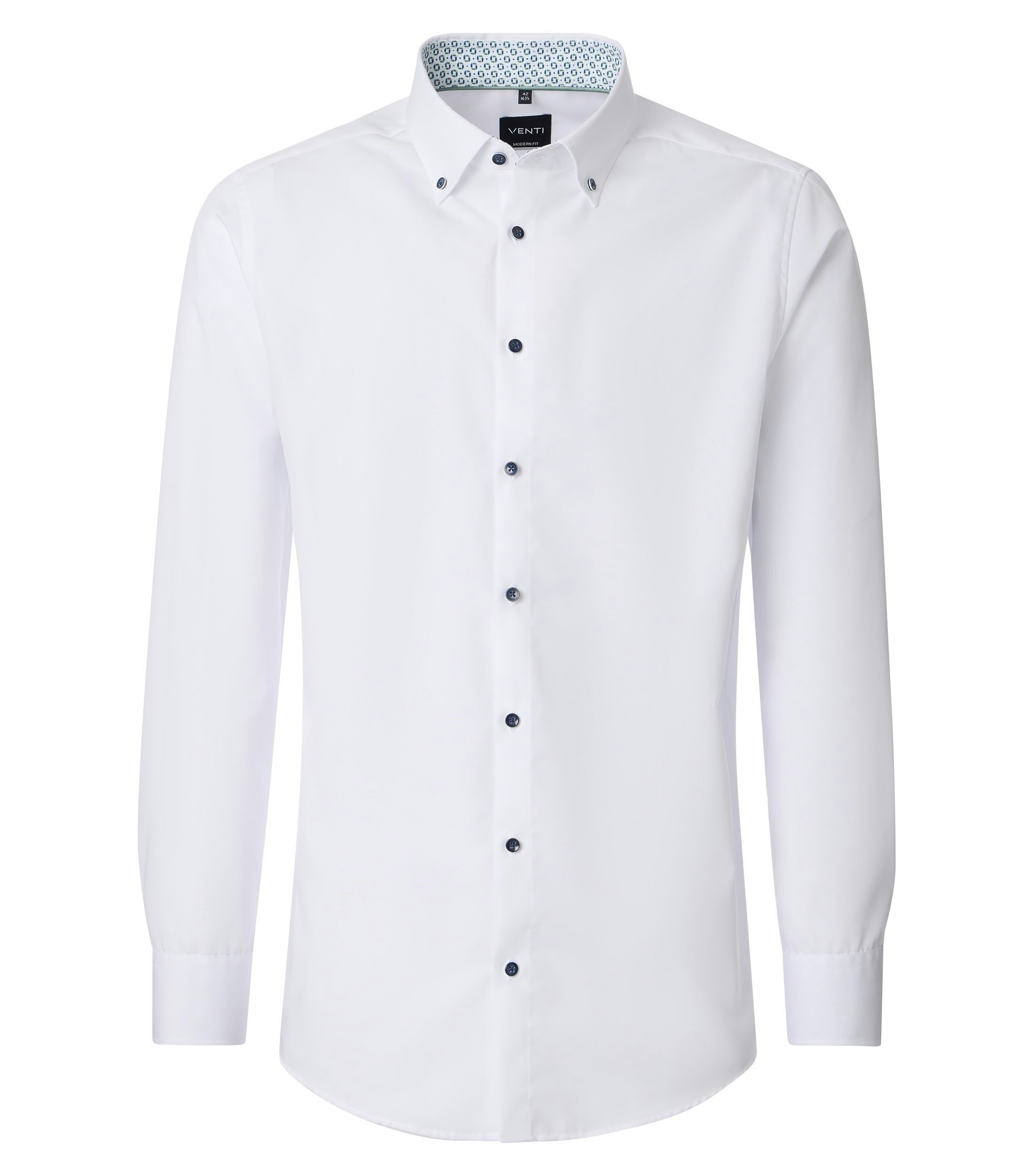 Ein Businesshemd im uni Muster in der Farbe Weiß