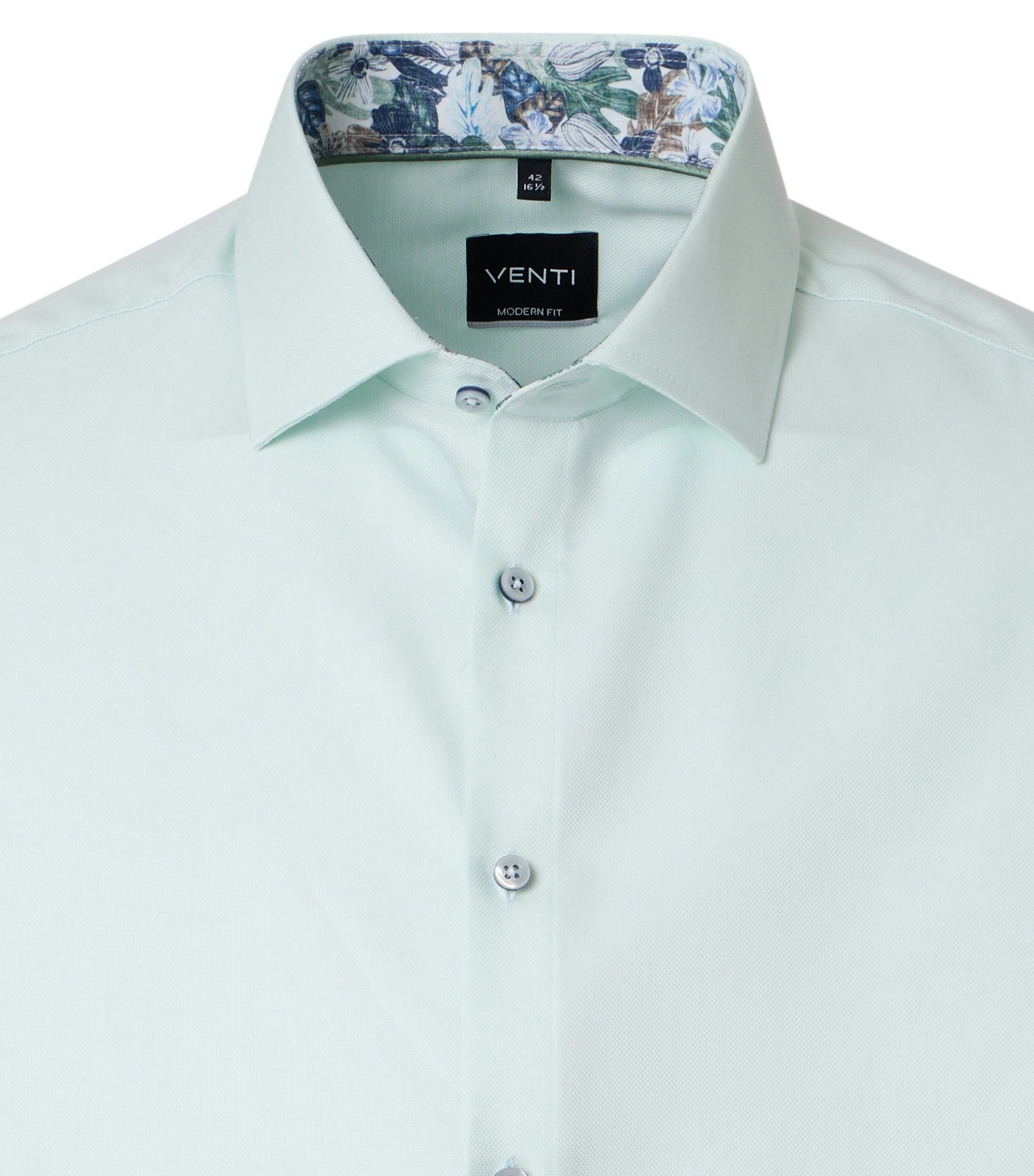 Ein Businesshemd im uni Muster in der Farbe Mint