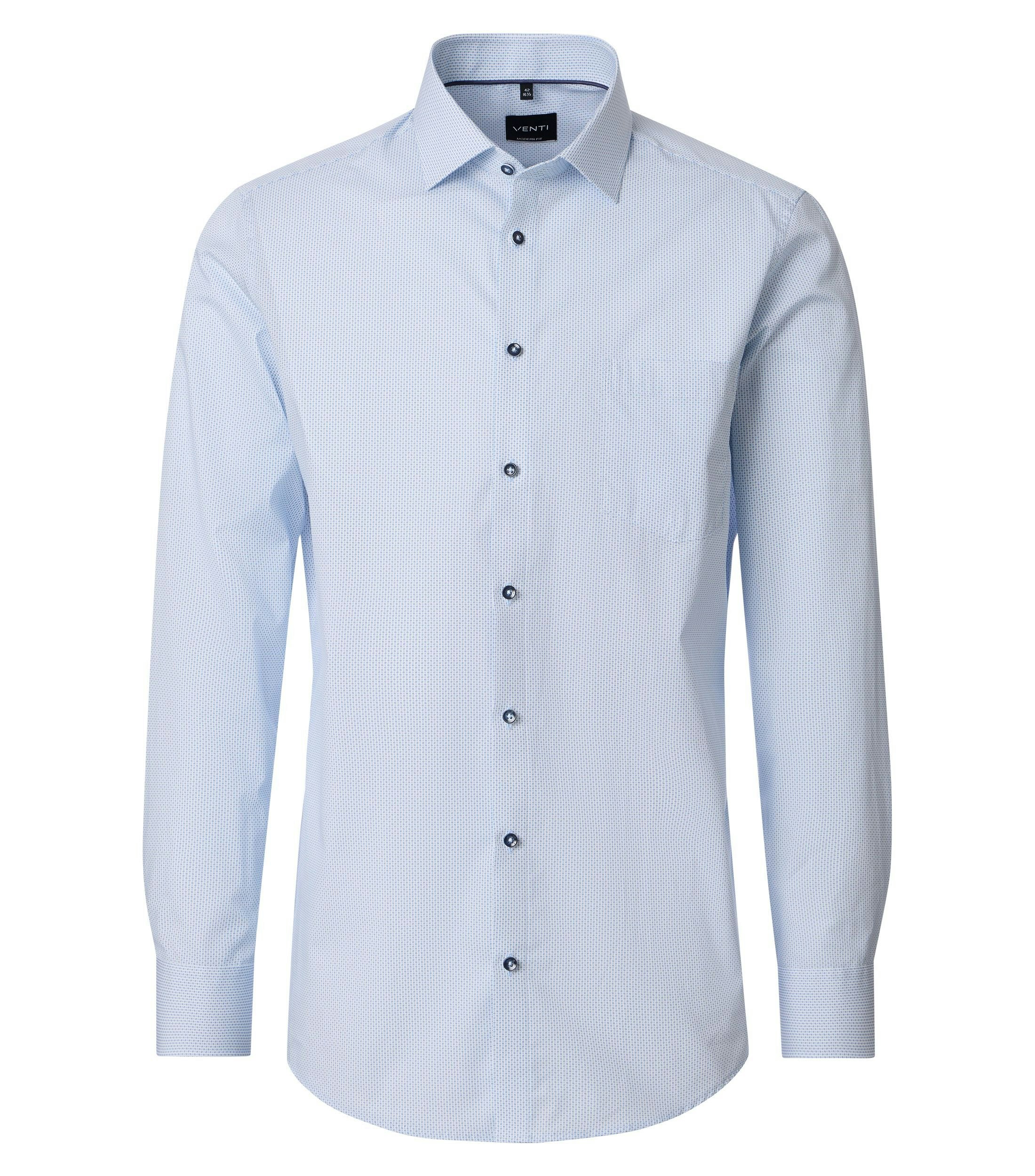 Ein Businesshemd im Print Muster in der Farbe Hellblau