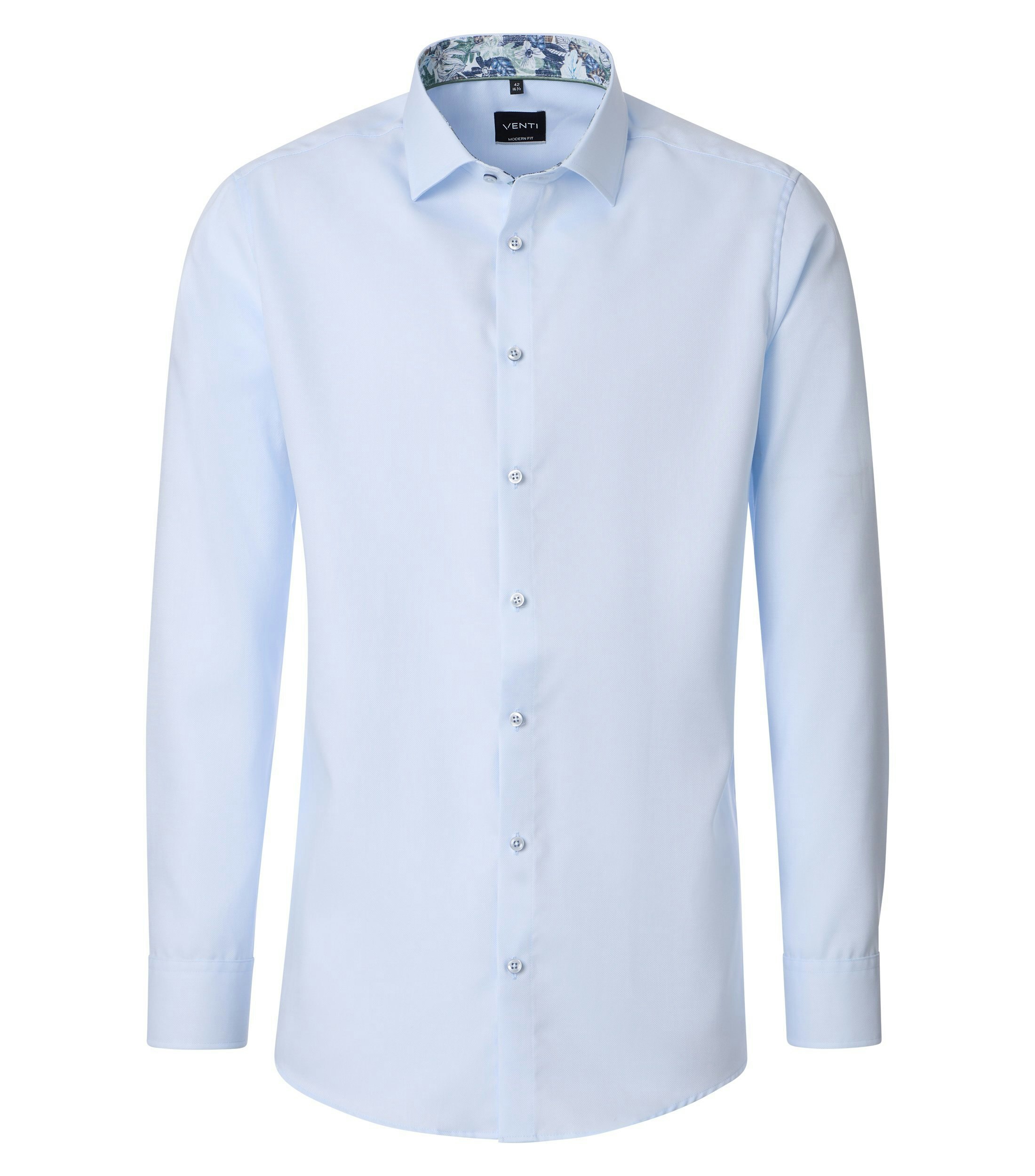 Ein Businesshemd im uni Muster in der Farbe Hellblau