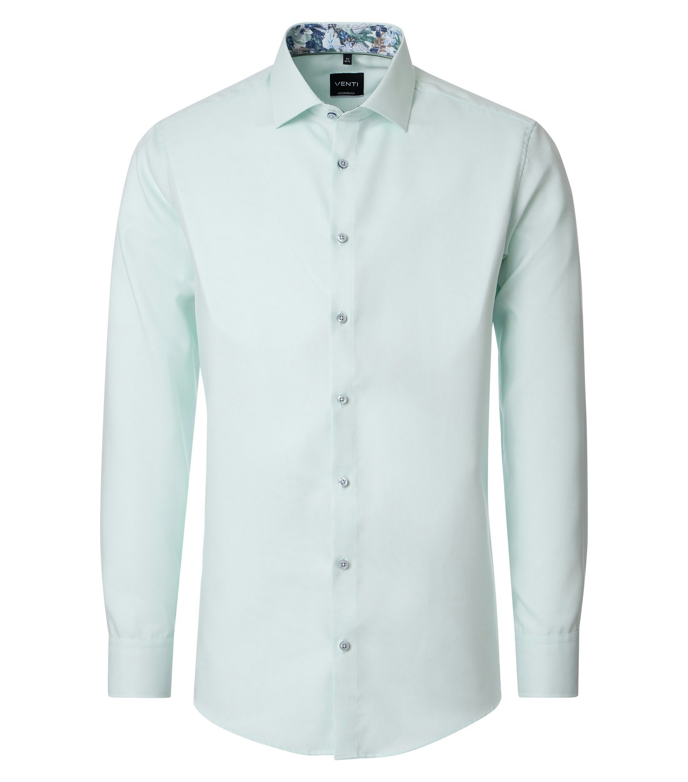 Ein Businesshemd im uni Muster in der Farbe Hellgrün