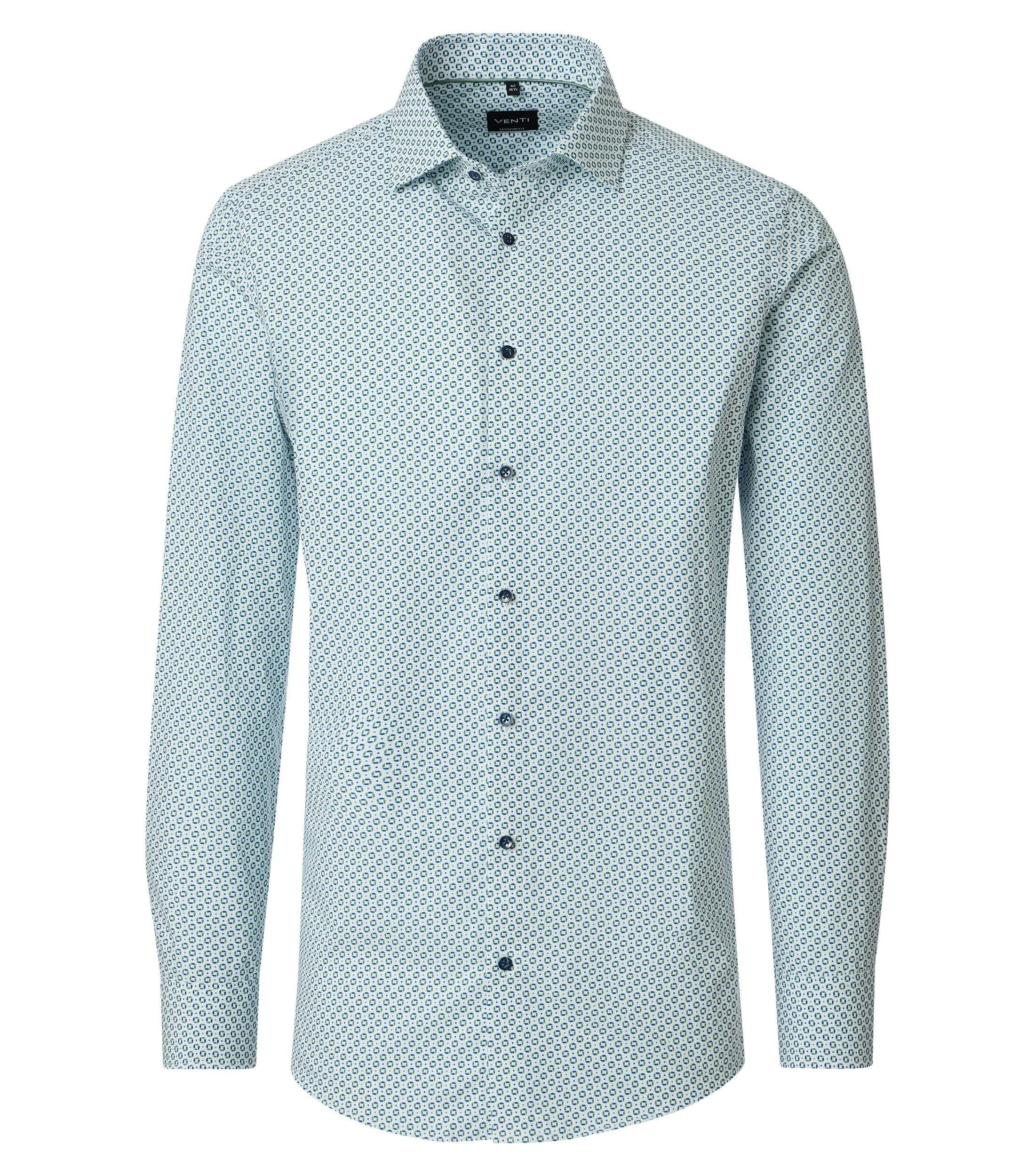 Ein Businesshemd im Print Muster in der Farbe Hellgrün