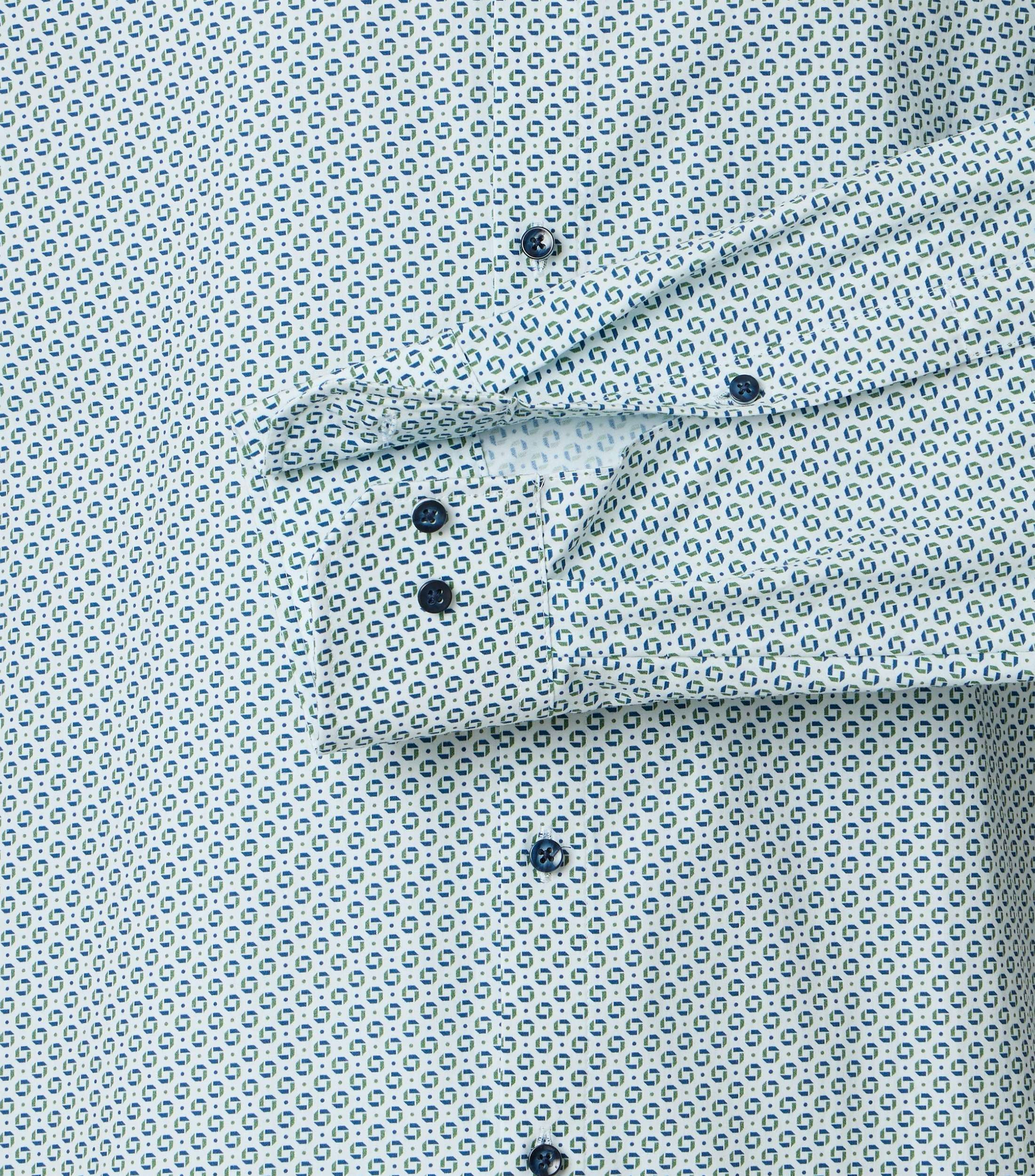 Ein Businesshemd im Print Muster in der Farbe Hellgrün