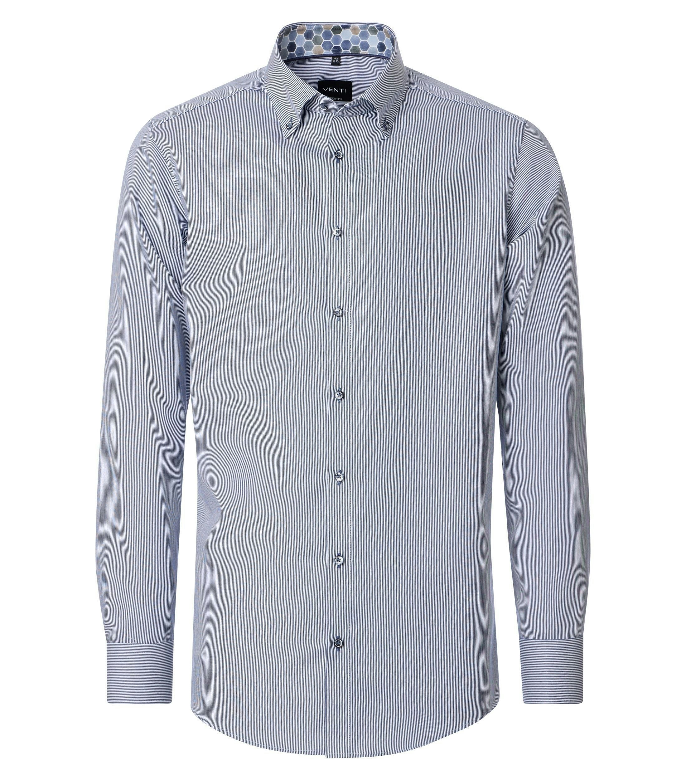 Ein Businesshemd im uni Muster in der Farbe Blau