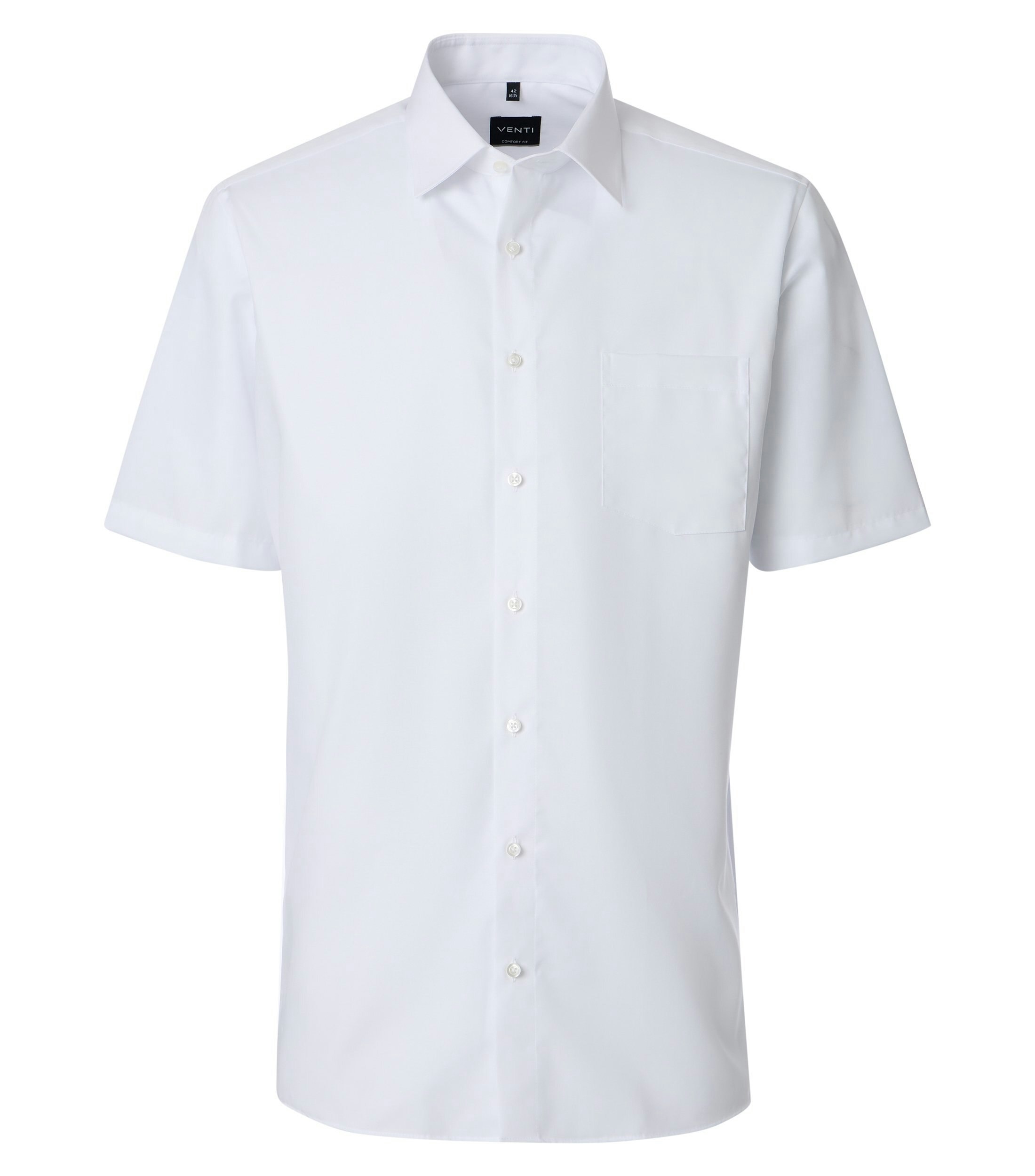 Ein Businesshemd im uni Muster in der Farbe Weiß