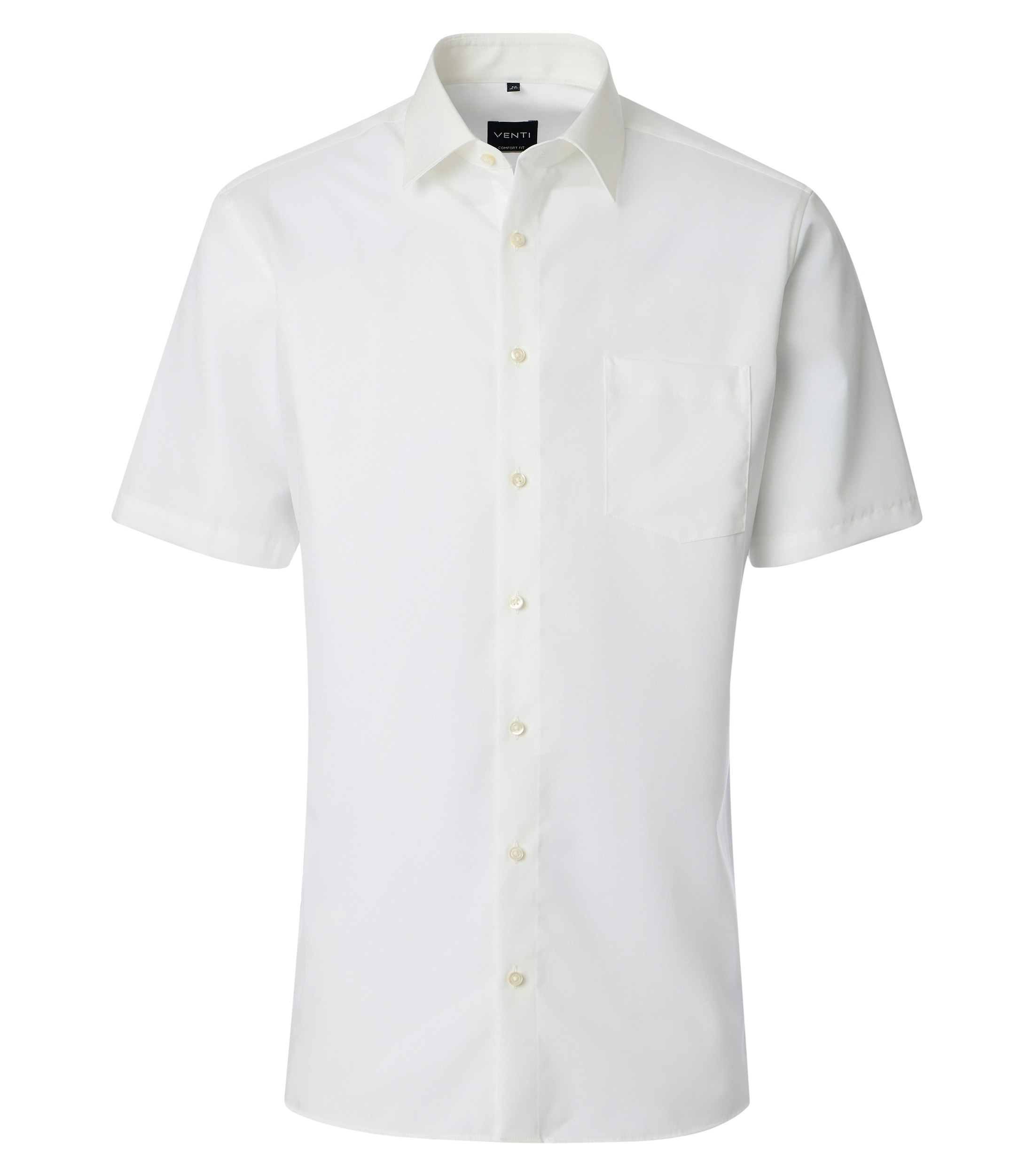 Ein Businesshemd im uni Muster in der Farbe Ivory