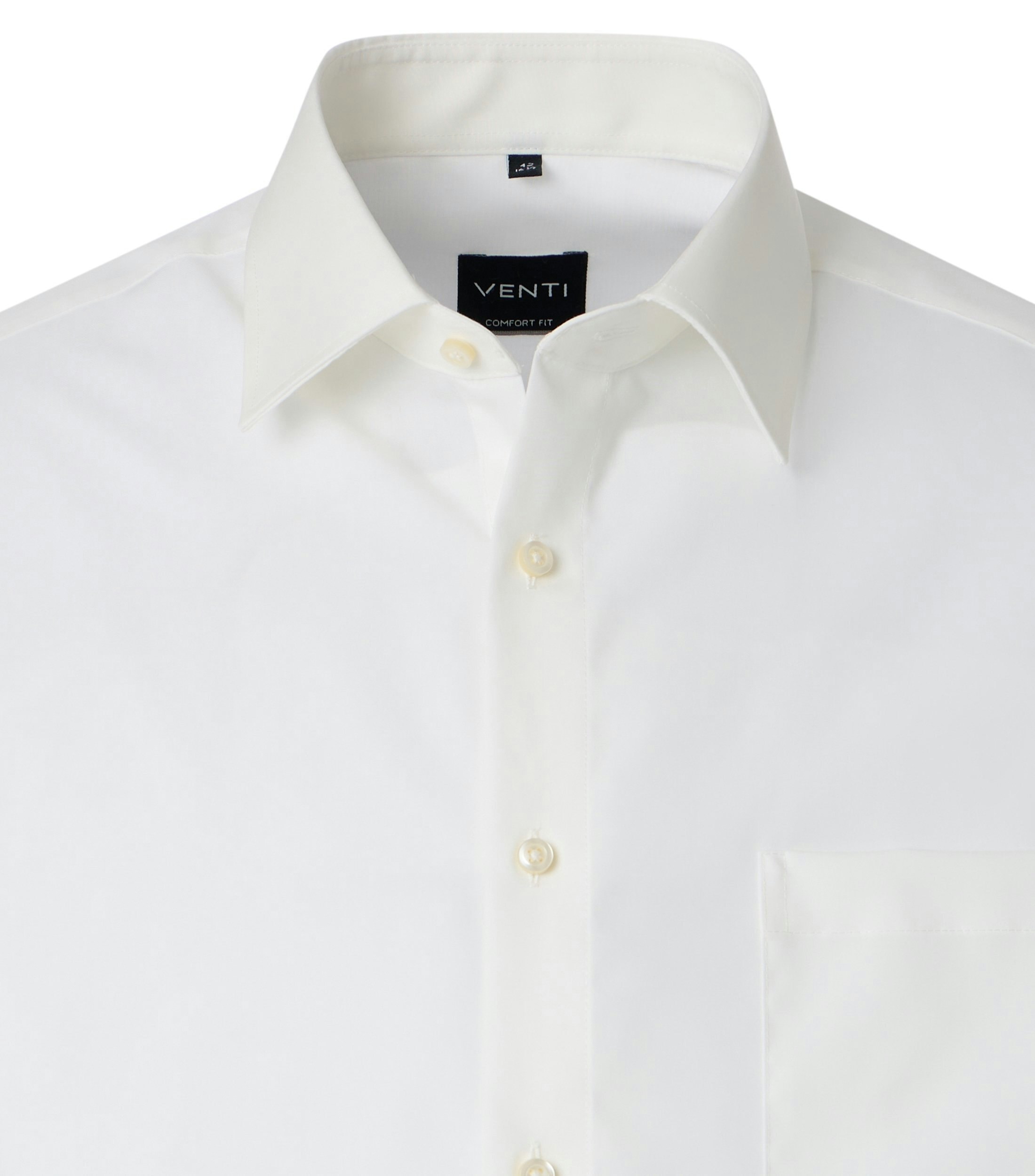 Ein Businesshemd im uni Muster in der Farbe Ivory