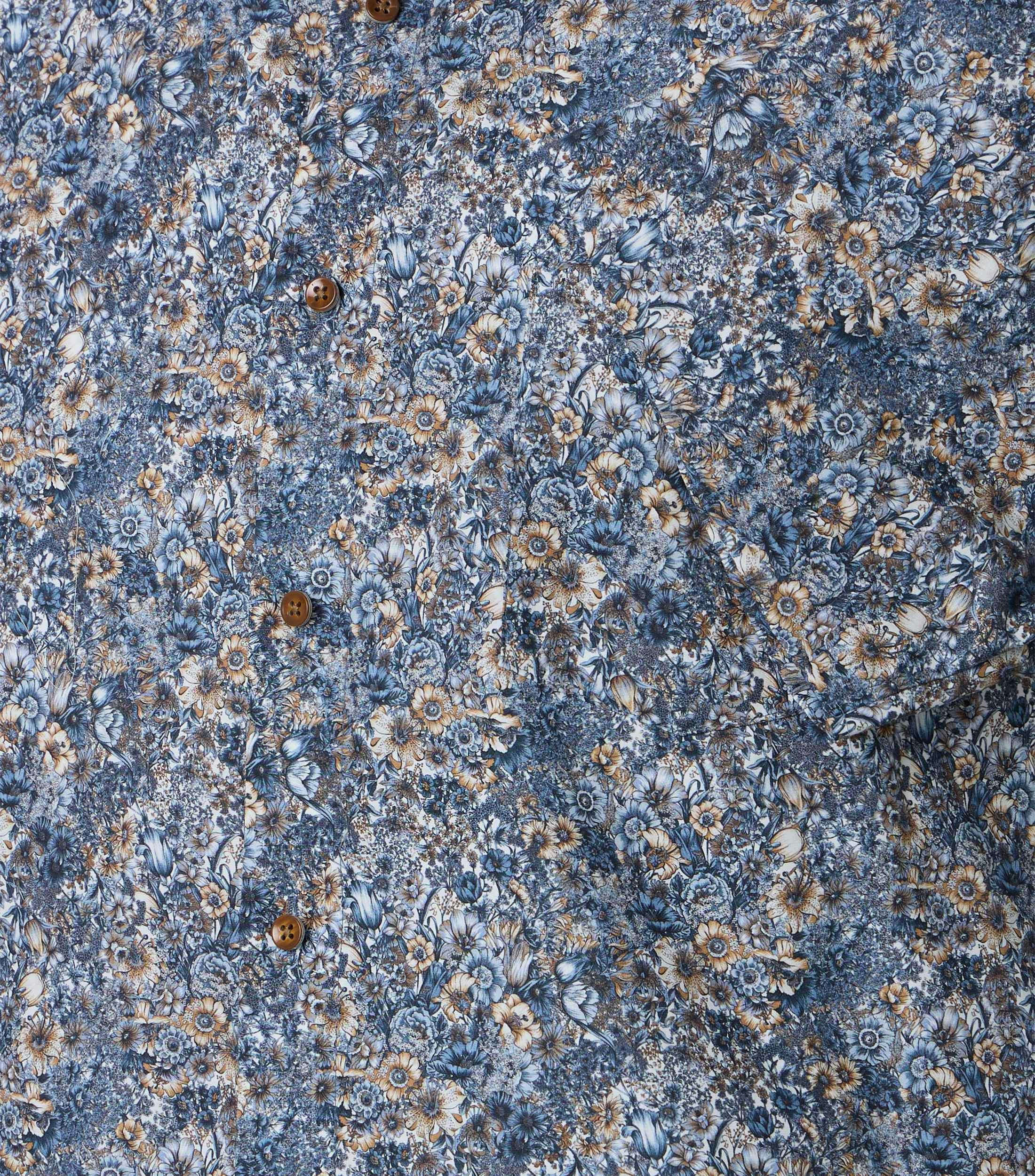 Ein Businesshemd im Print Muster in der Farbe Blau