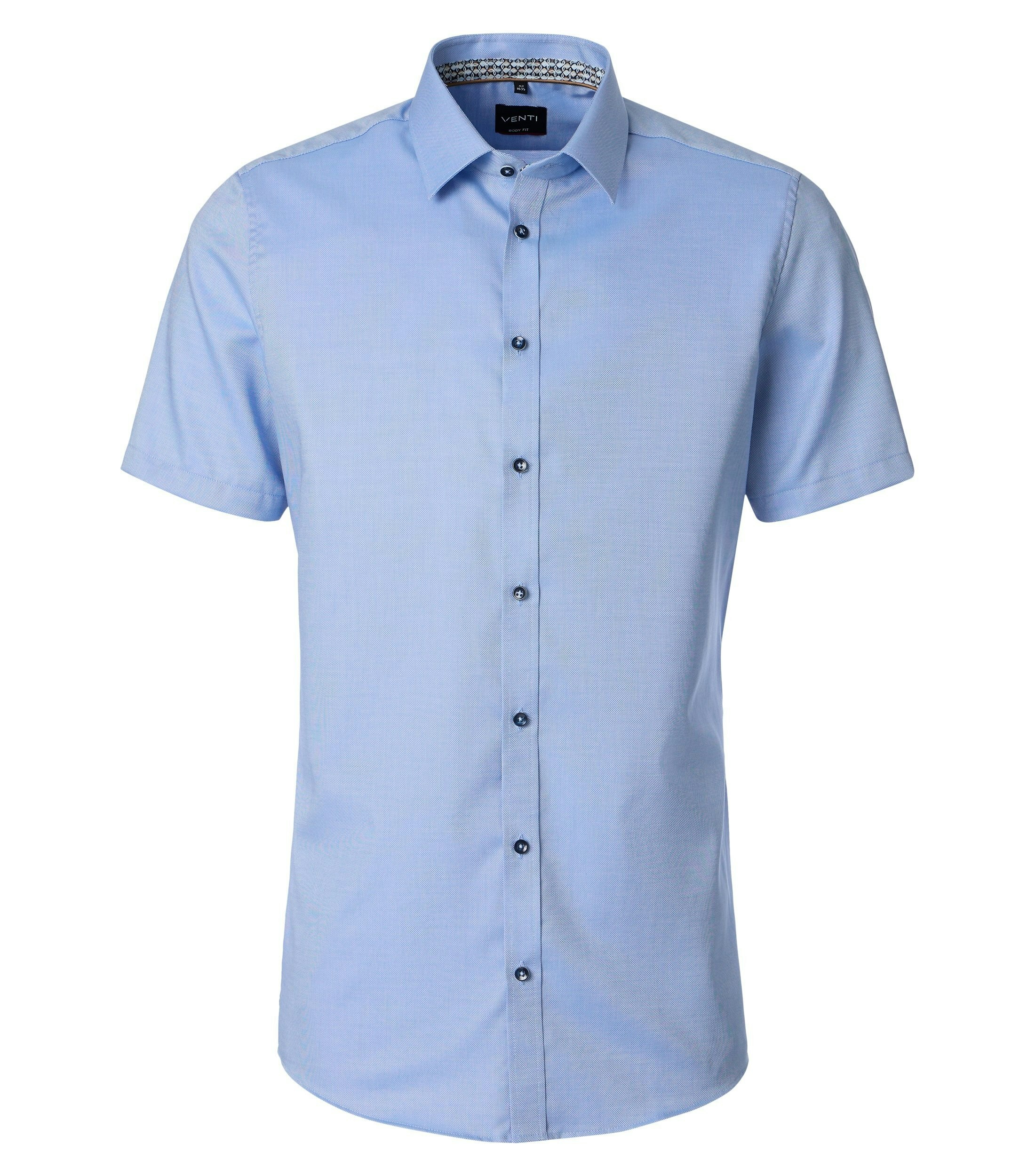 Ein Businesshemd im uni Muster in der Farbe Blau