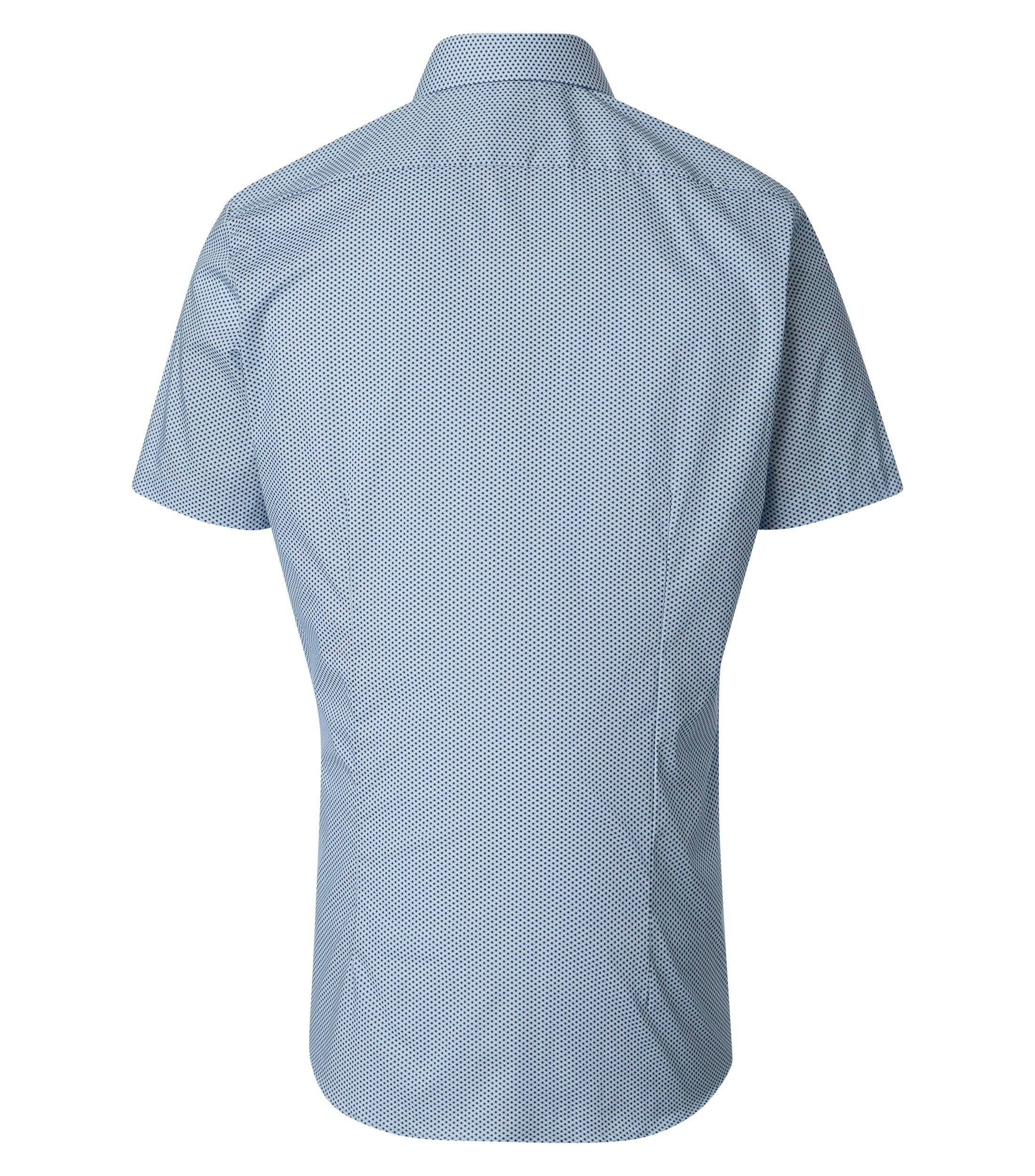 Ein Businesshemd im Print Muster in der Farbe Blau