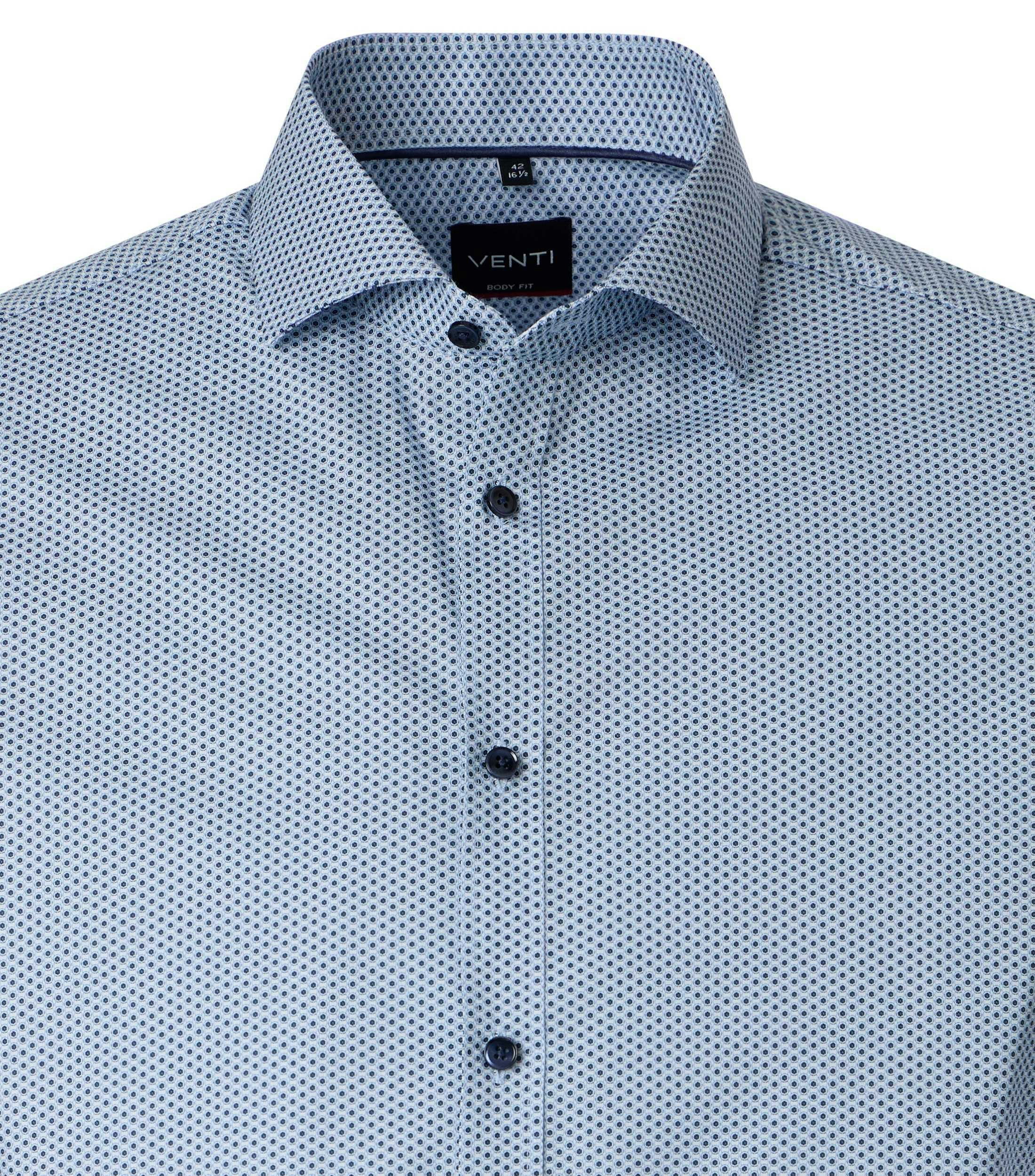 Ein Businesshemd im Print Muster in der Farbe Blau