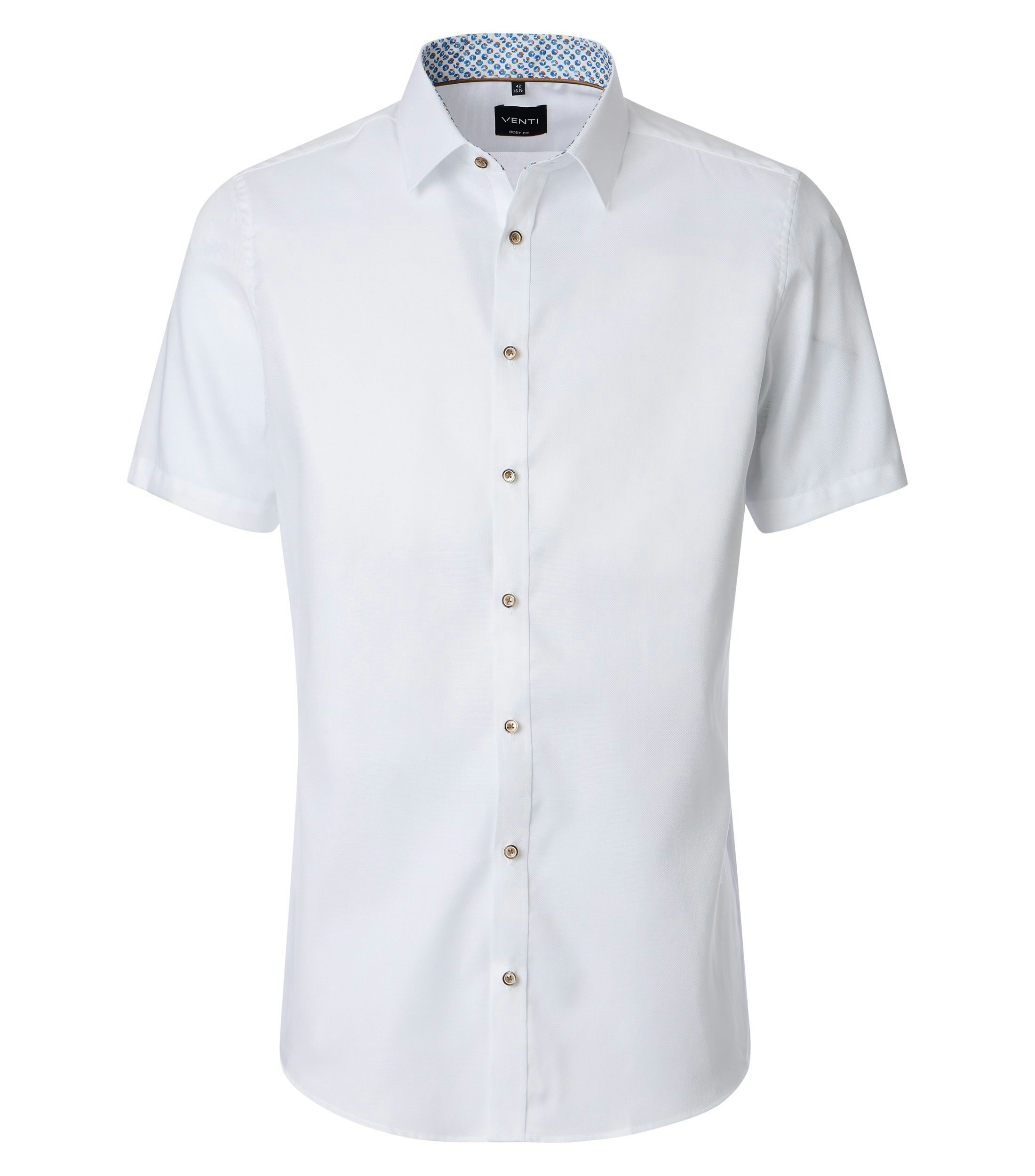 Ein Businesshemd im uni Muster in der Farbe Weiß