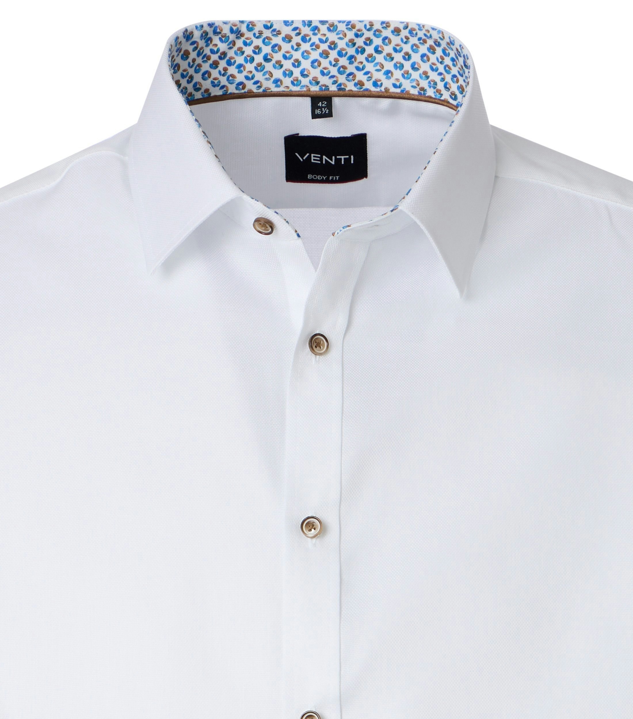 Ein Businesshemd im uni Muster in der Farbe Weiß