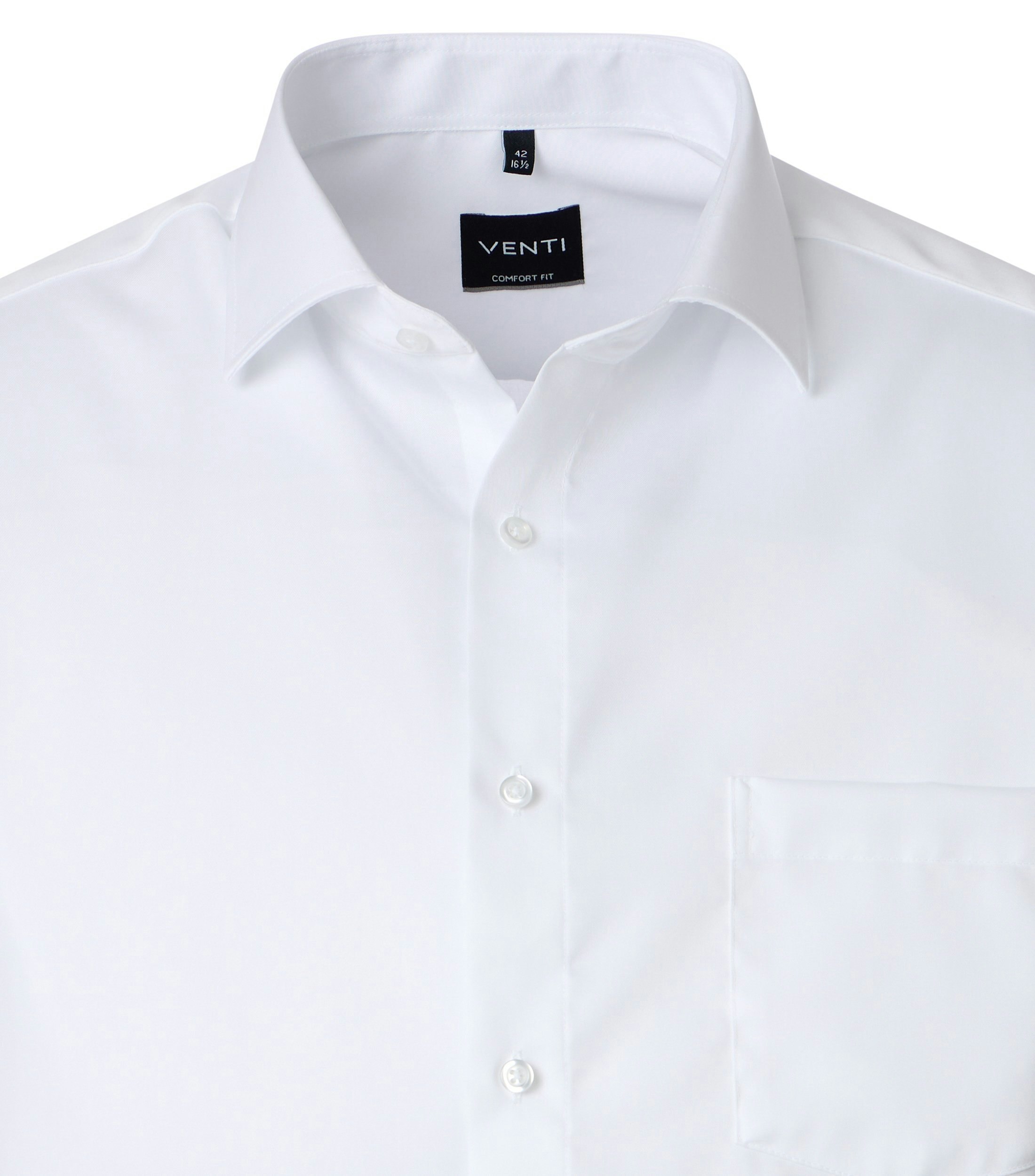 Ein Businesshemd im uni Muster in der Farbe Weiß