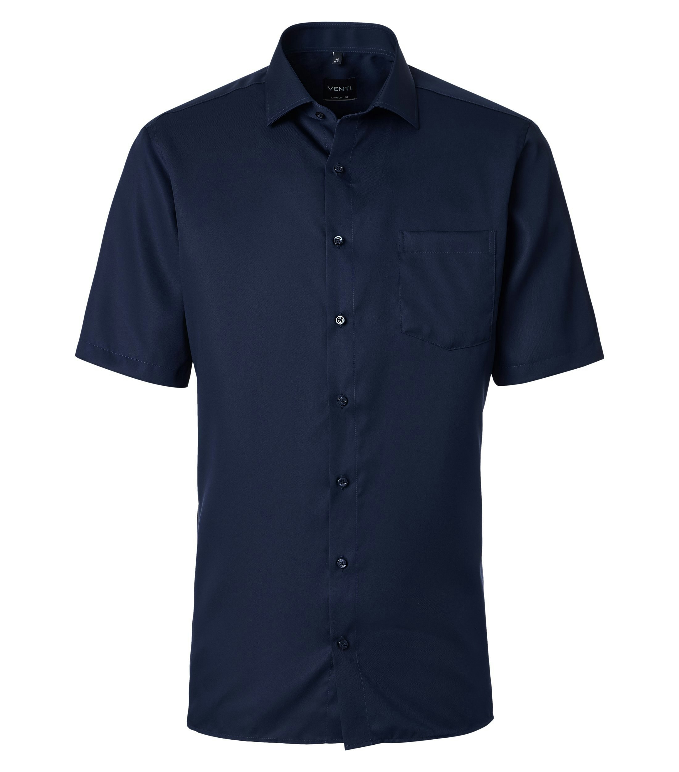 Ein Businesshemd im uni Muster in der Farbe Dunkelblau