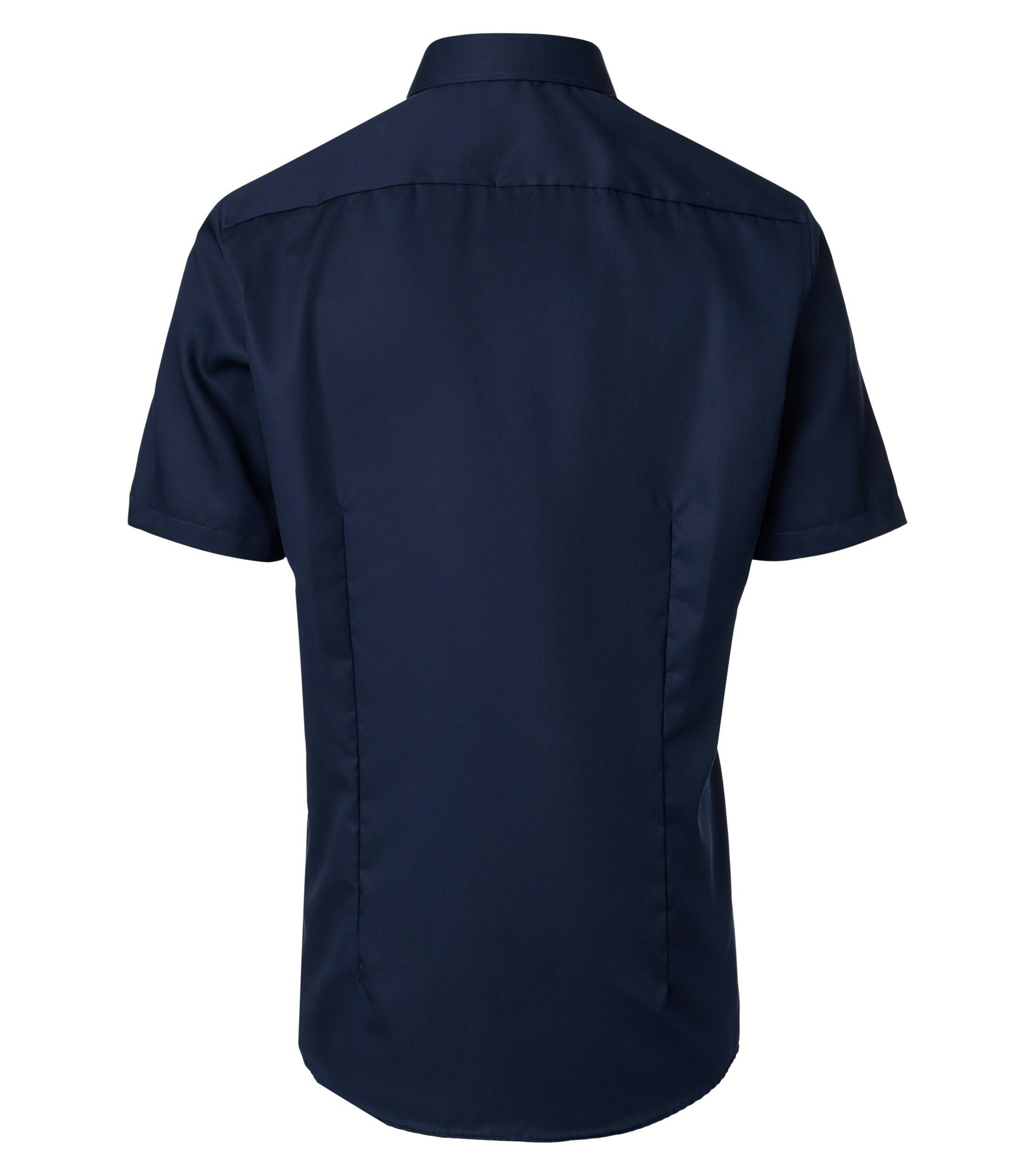 Ein Businesshemd im uni Muster in der Farbe Dunkelblau