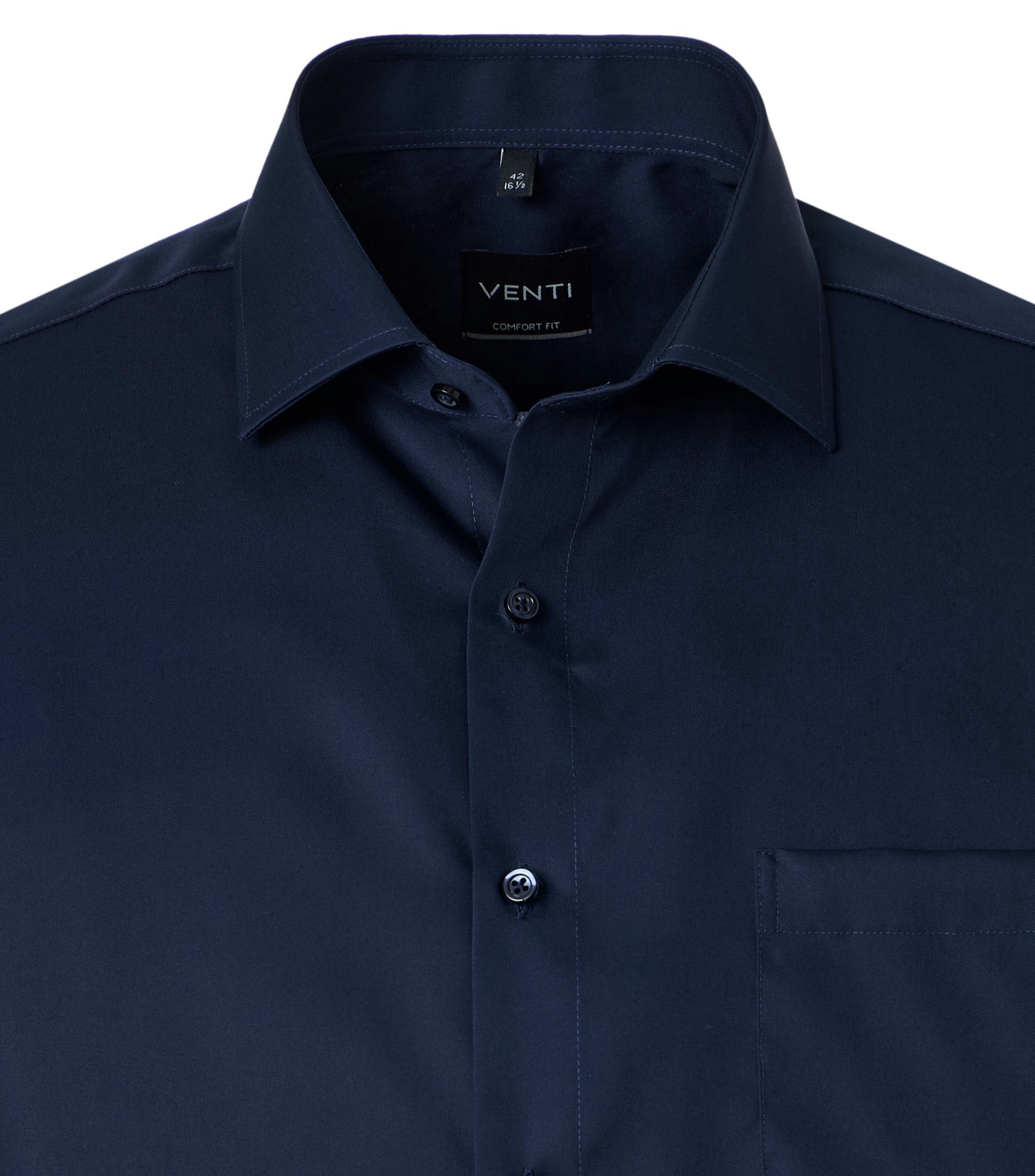 Ein Businesshemd im uni Muster in der Farbe Dunkelblau