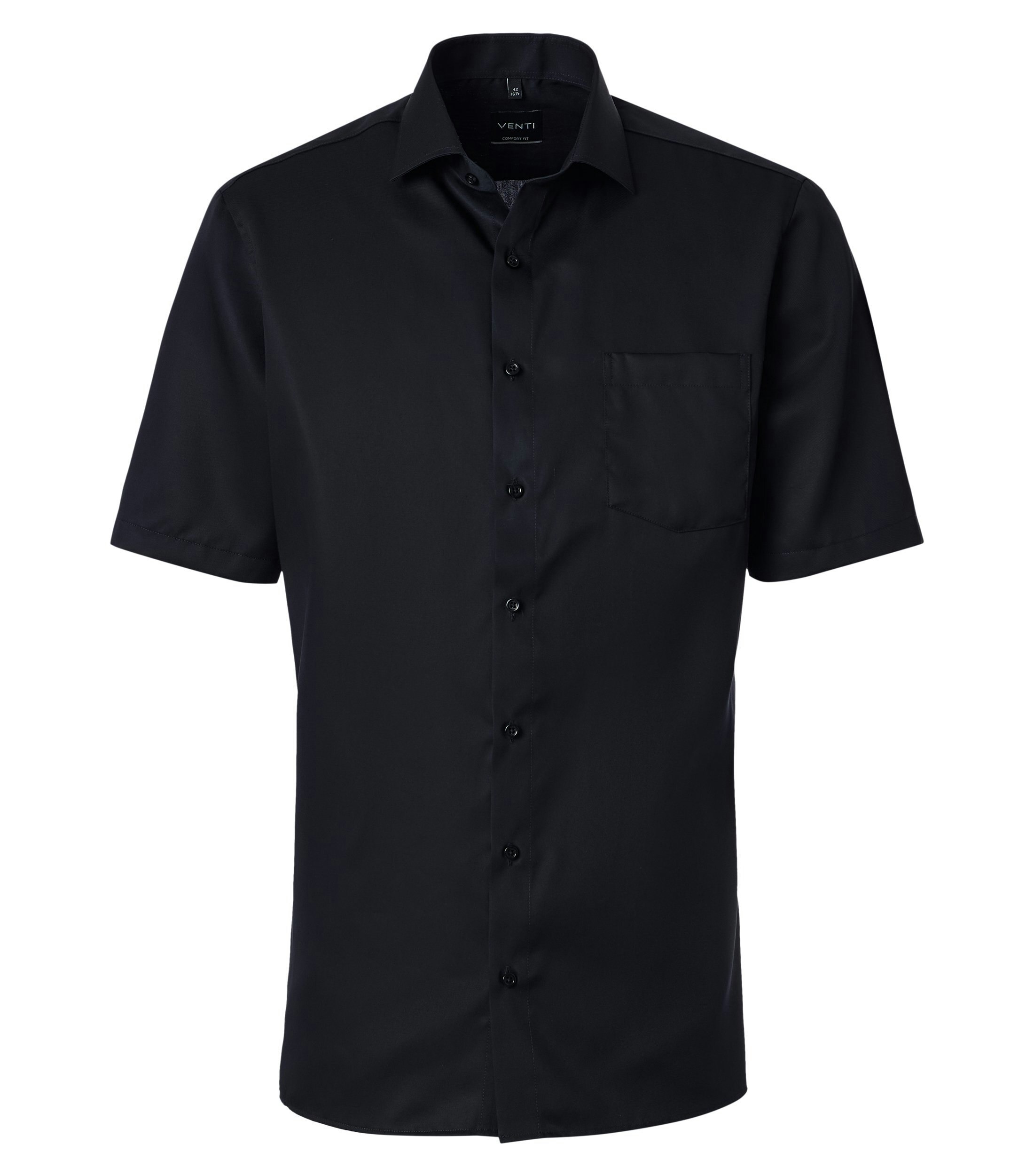 Ein Businesshemd im uni Muster in der Farbe Schwarz