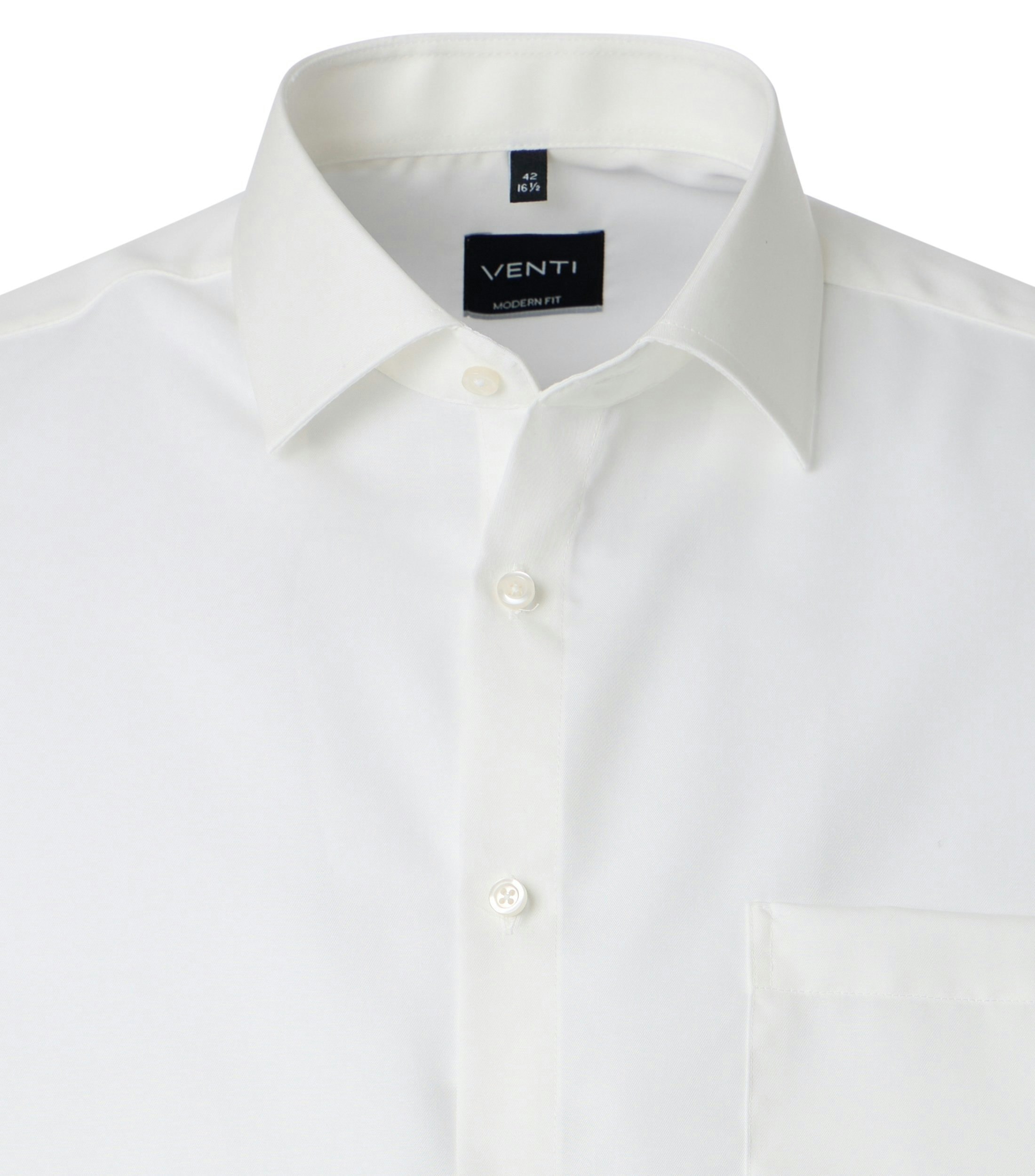 Ein Businesshemd im uni Muster in der Farbe Ivory