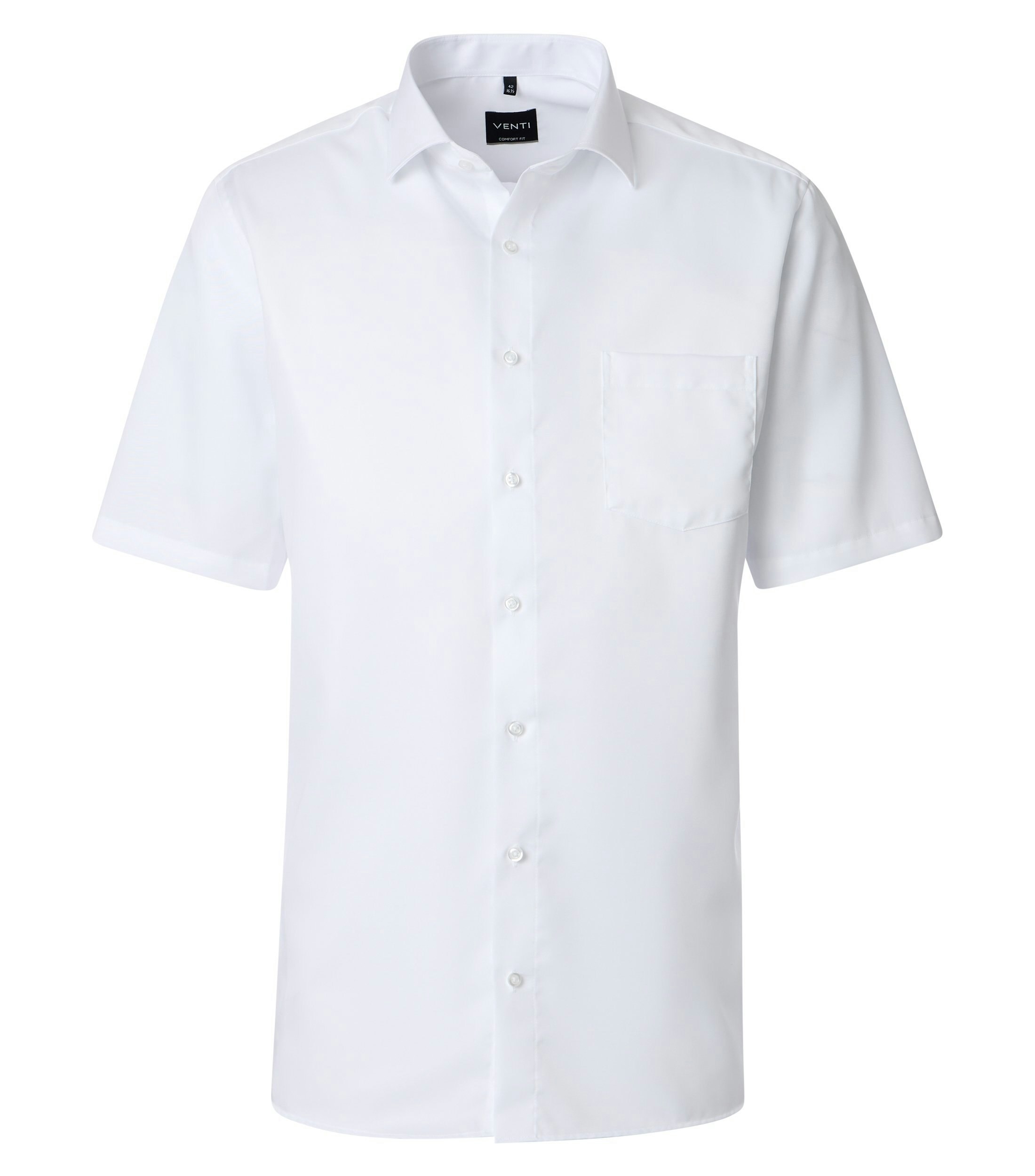 Ein Businesshemd im uni Muster in der Farbe Weiß