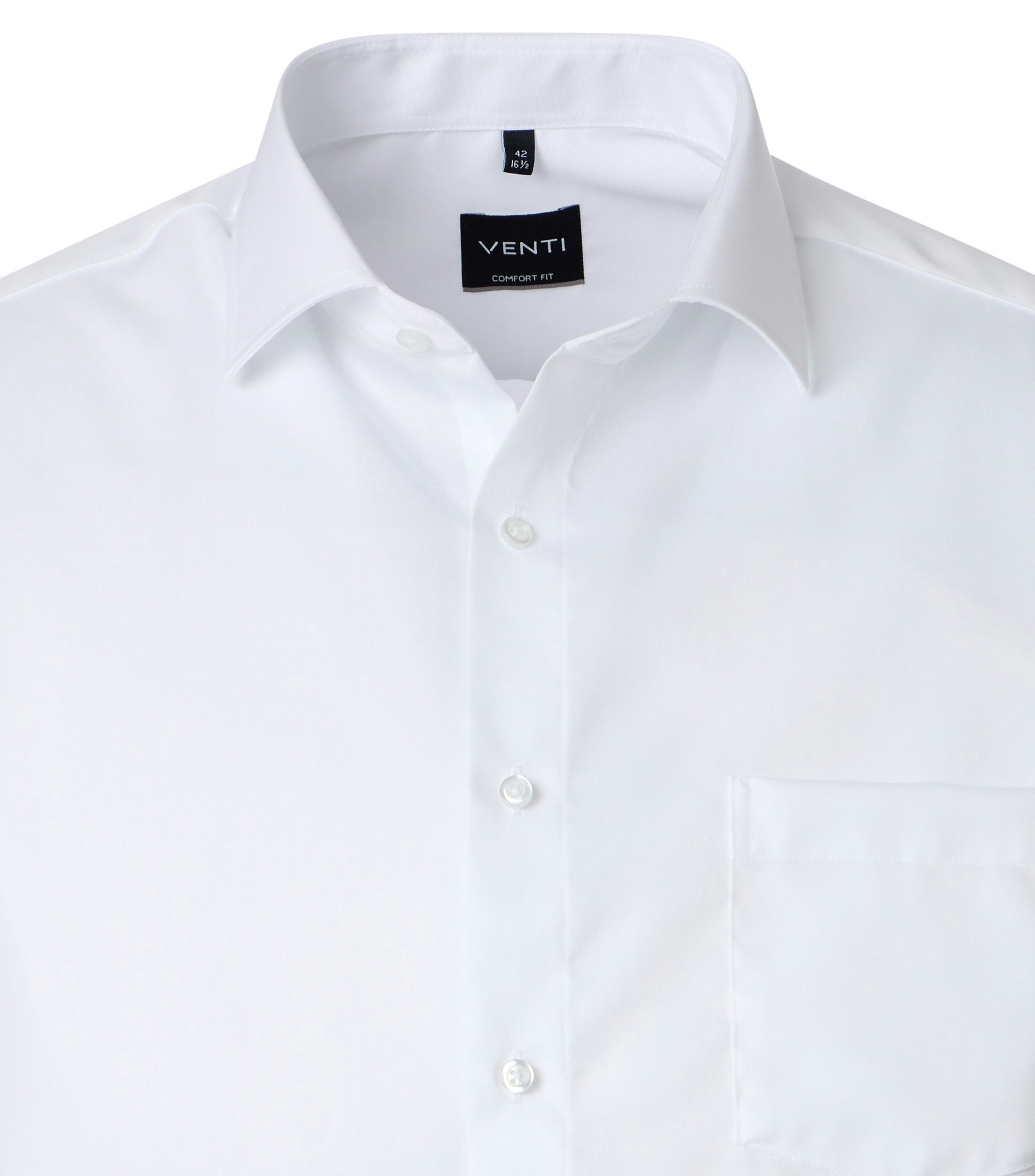 Ein Businesshemd im uni Muster in der Farbe Weiß