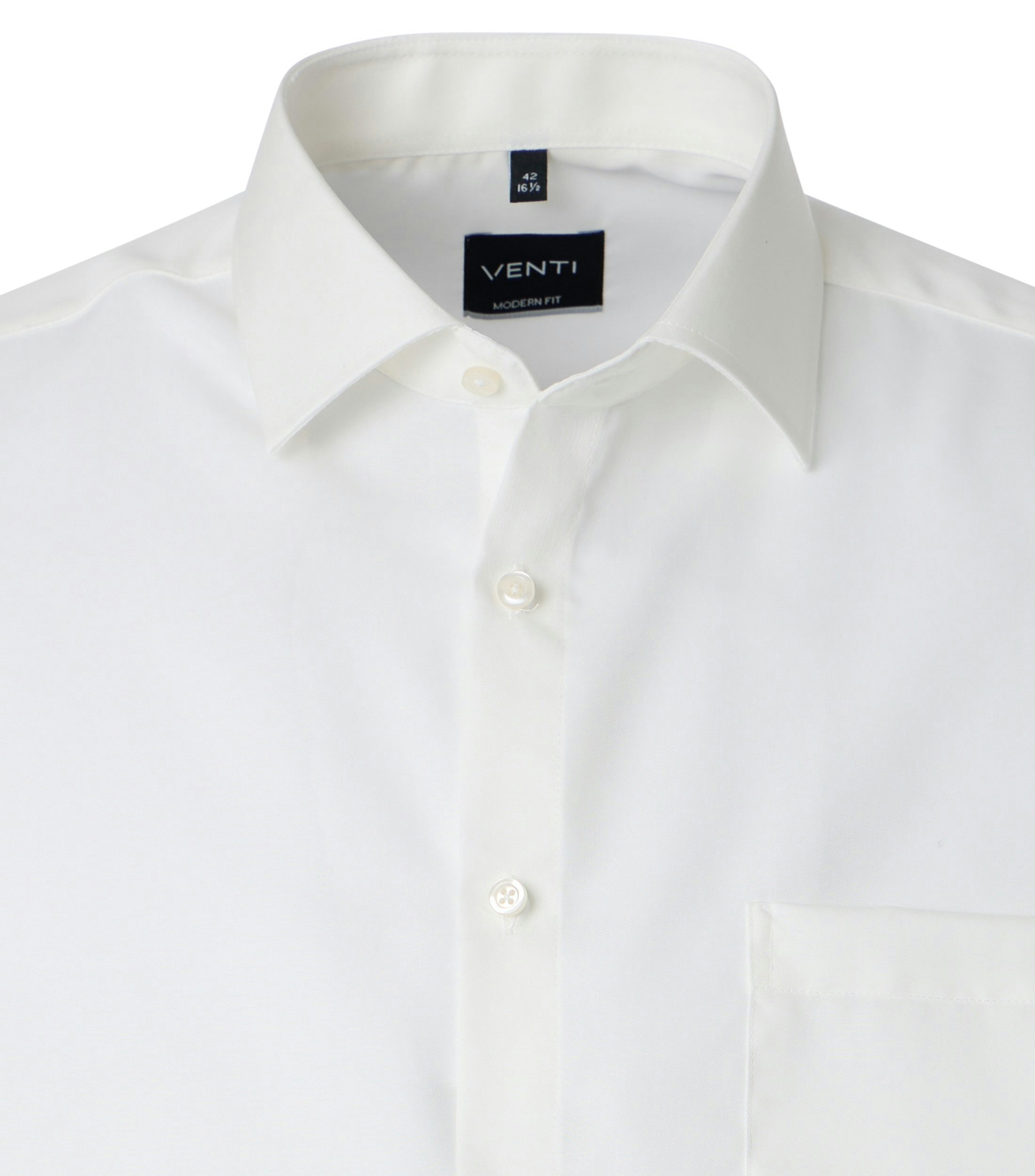 Ein Businesshemd im uni Muster in der Farbe Ivory