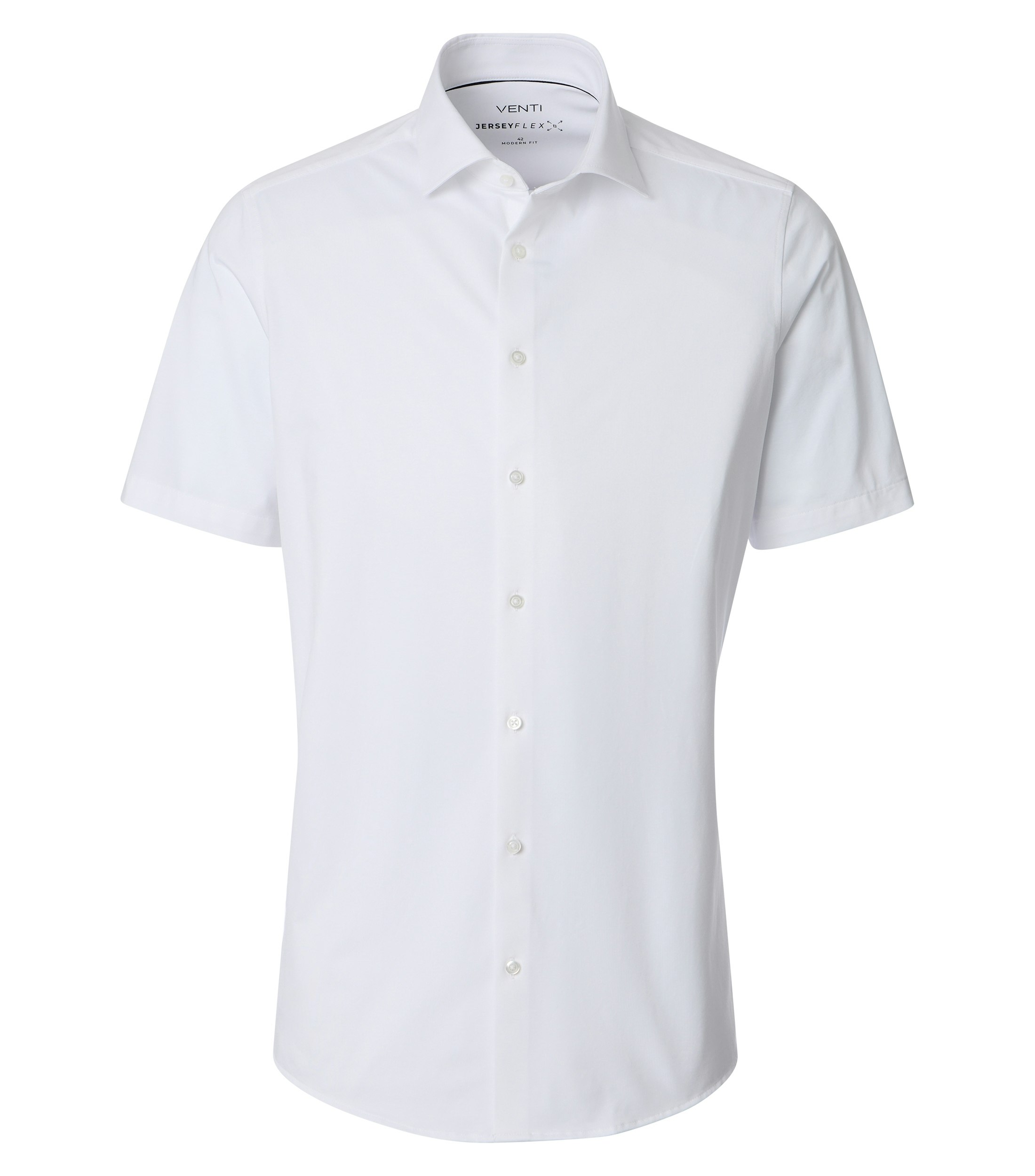 Ein Businesshemd im uni Muster in der Farbe Weiß