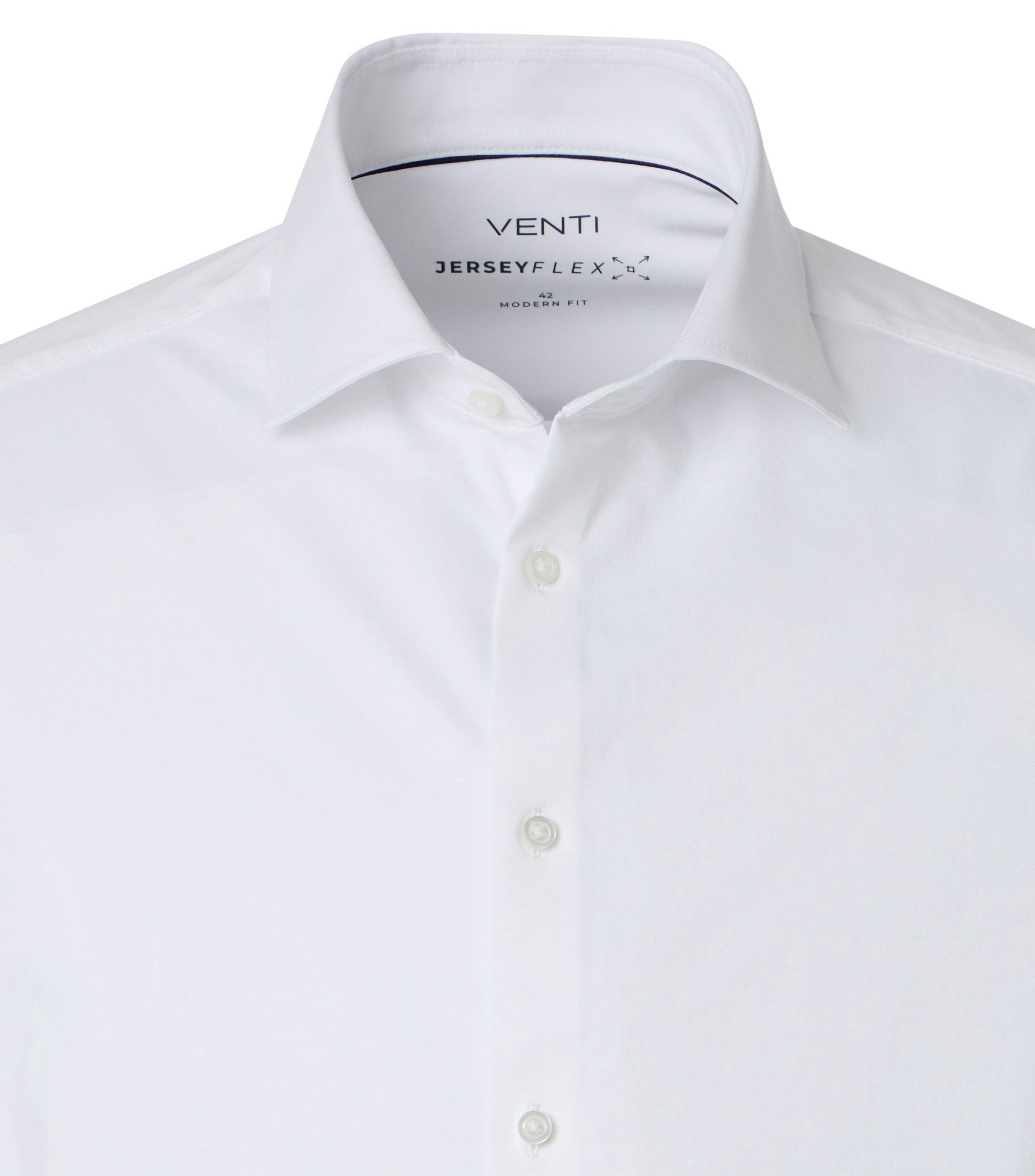 Ein Businesshemd im uni Muster in der Farbe Weiß