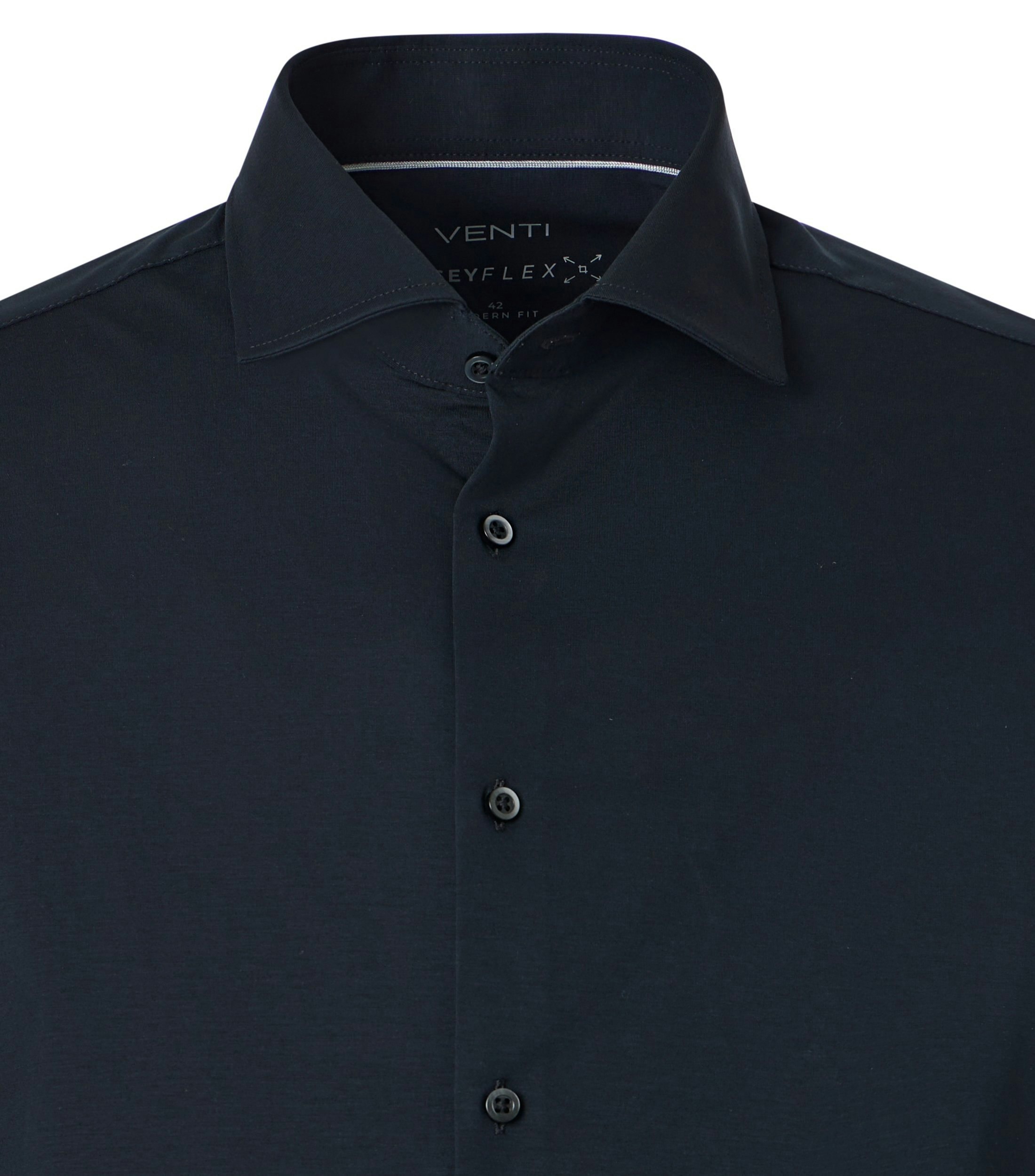 Ein Businesshemd im uni Muster in der Farbe Schwarz