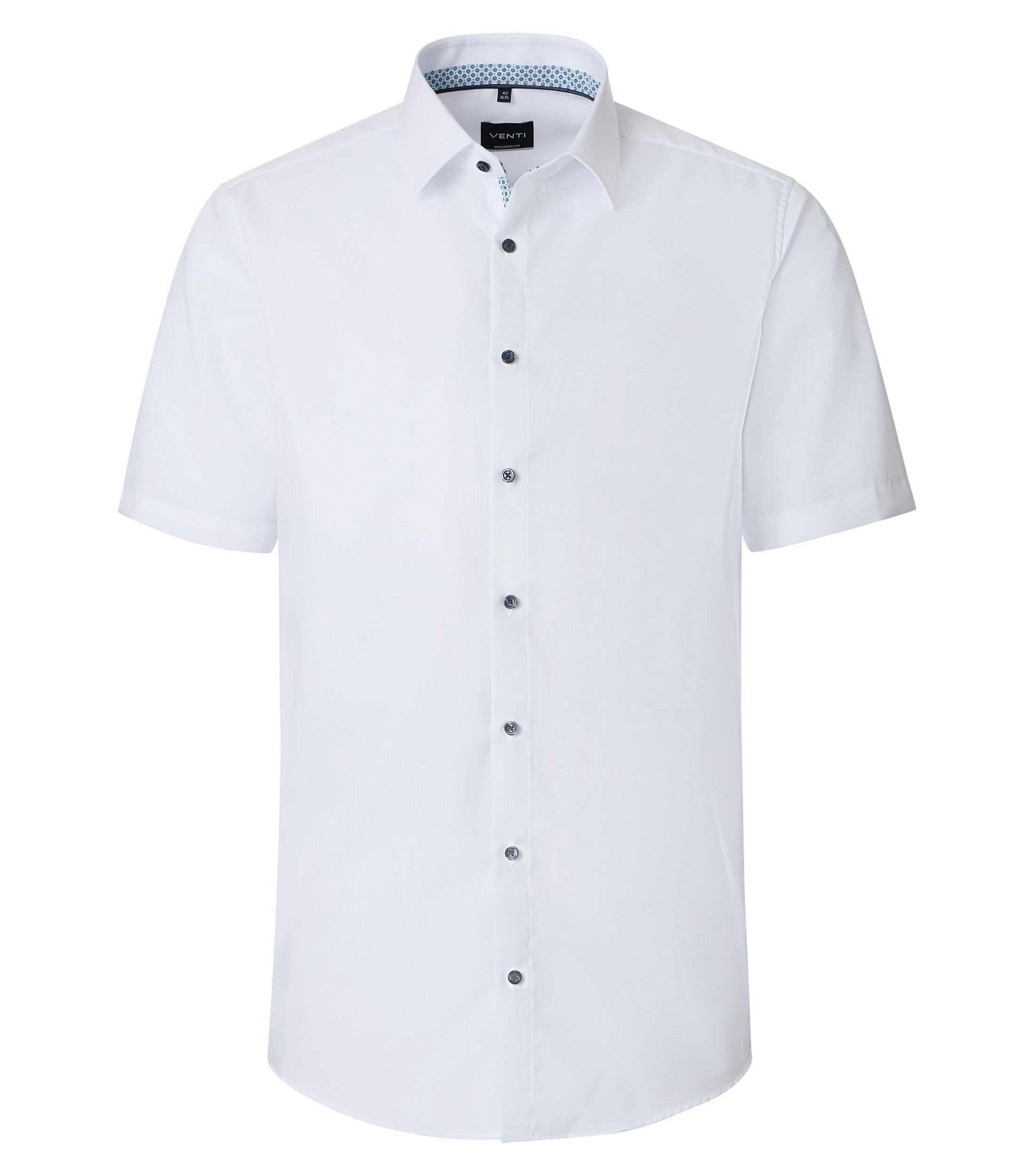 Ein Businesshemd im uni Muster in der Farbe Weiß