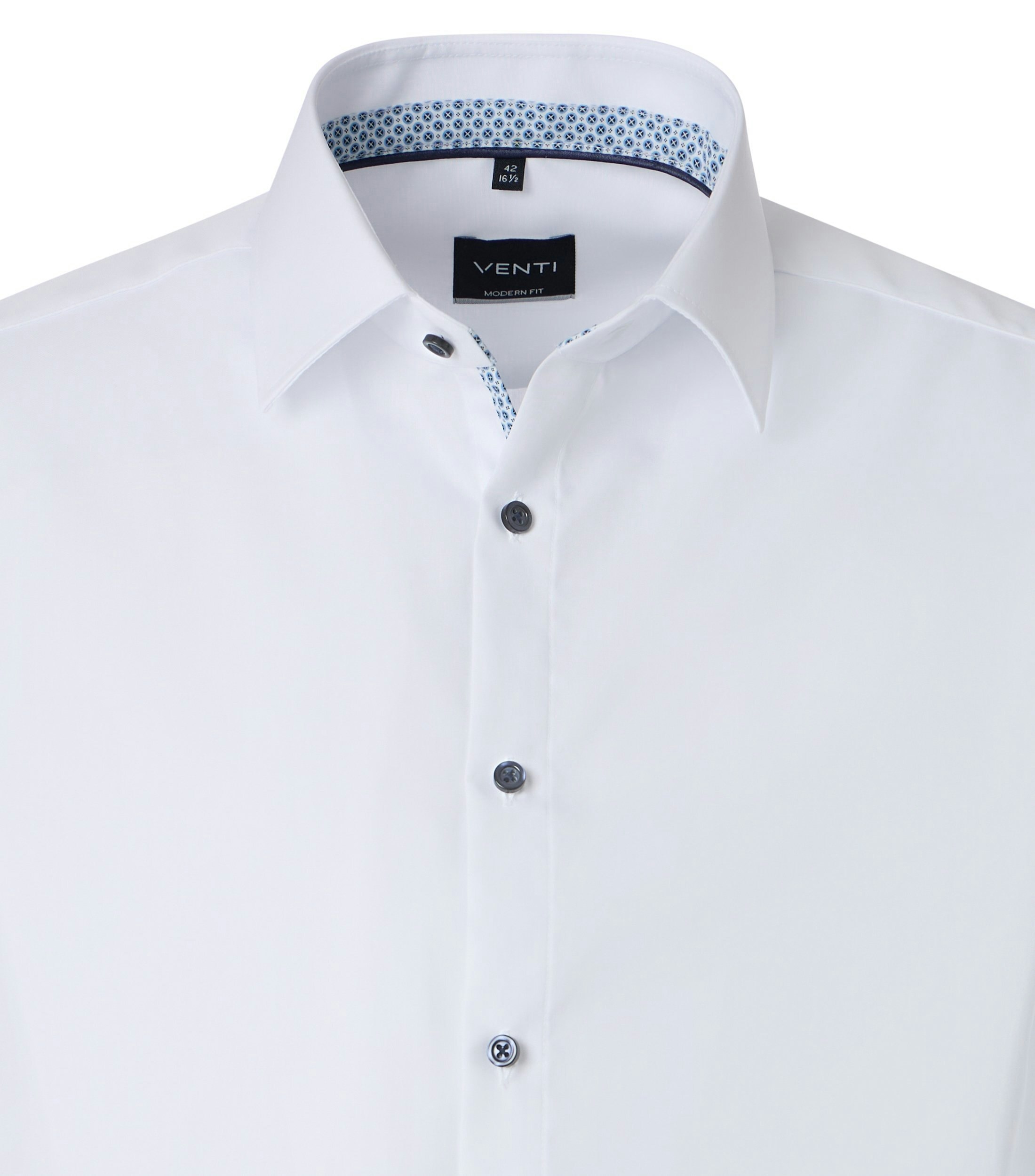 Ein Businesshemd im uni Muster in der Farbe Weiß