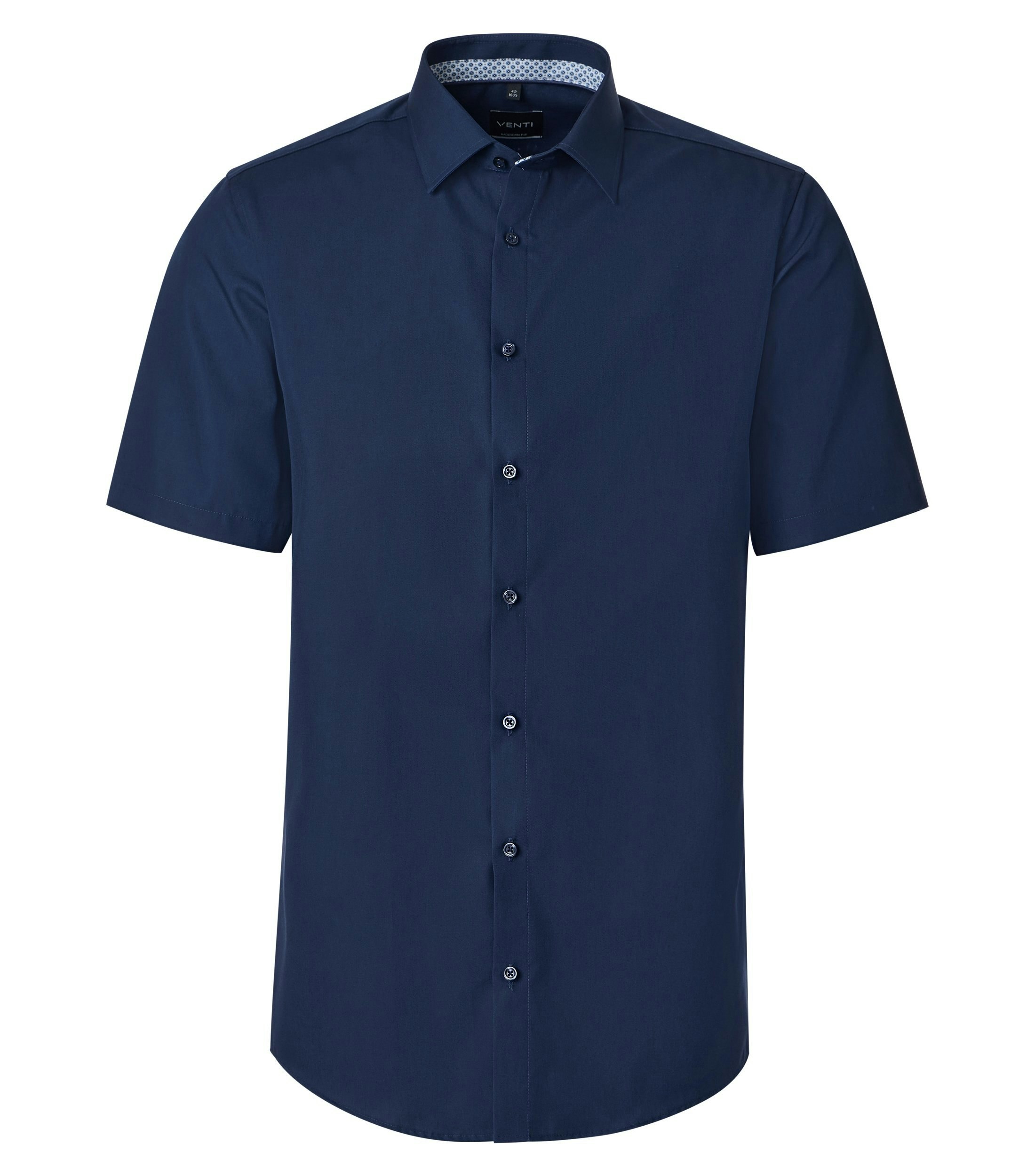 Ein Businesshemd im uni Muster in der Farbe Blau