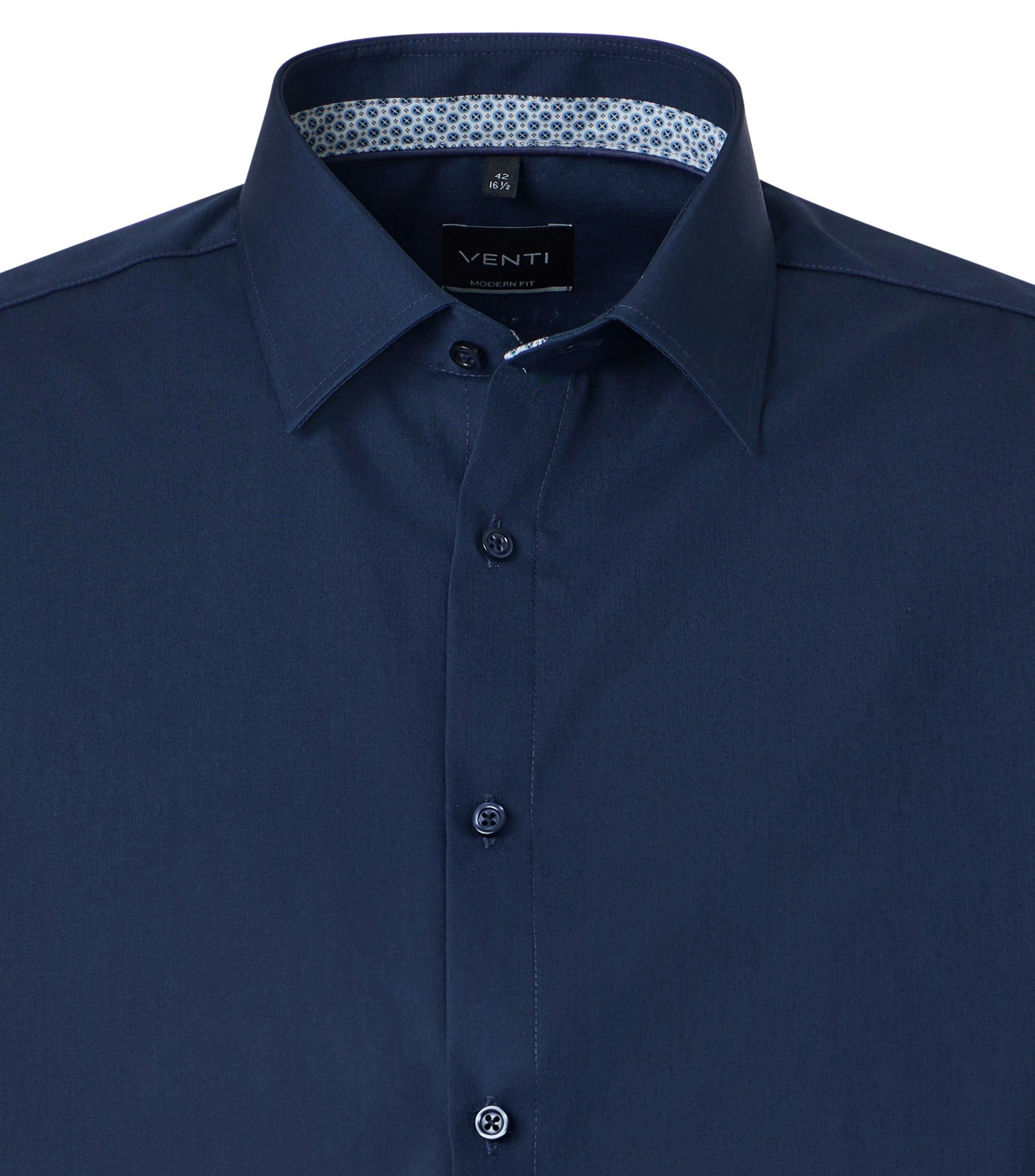 Ein Businesshemd im uni Muster in der Farbe Blau