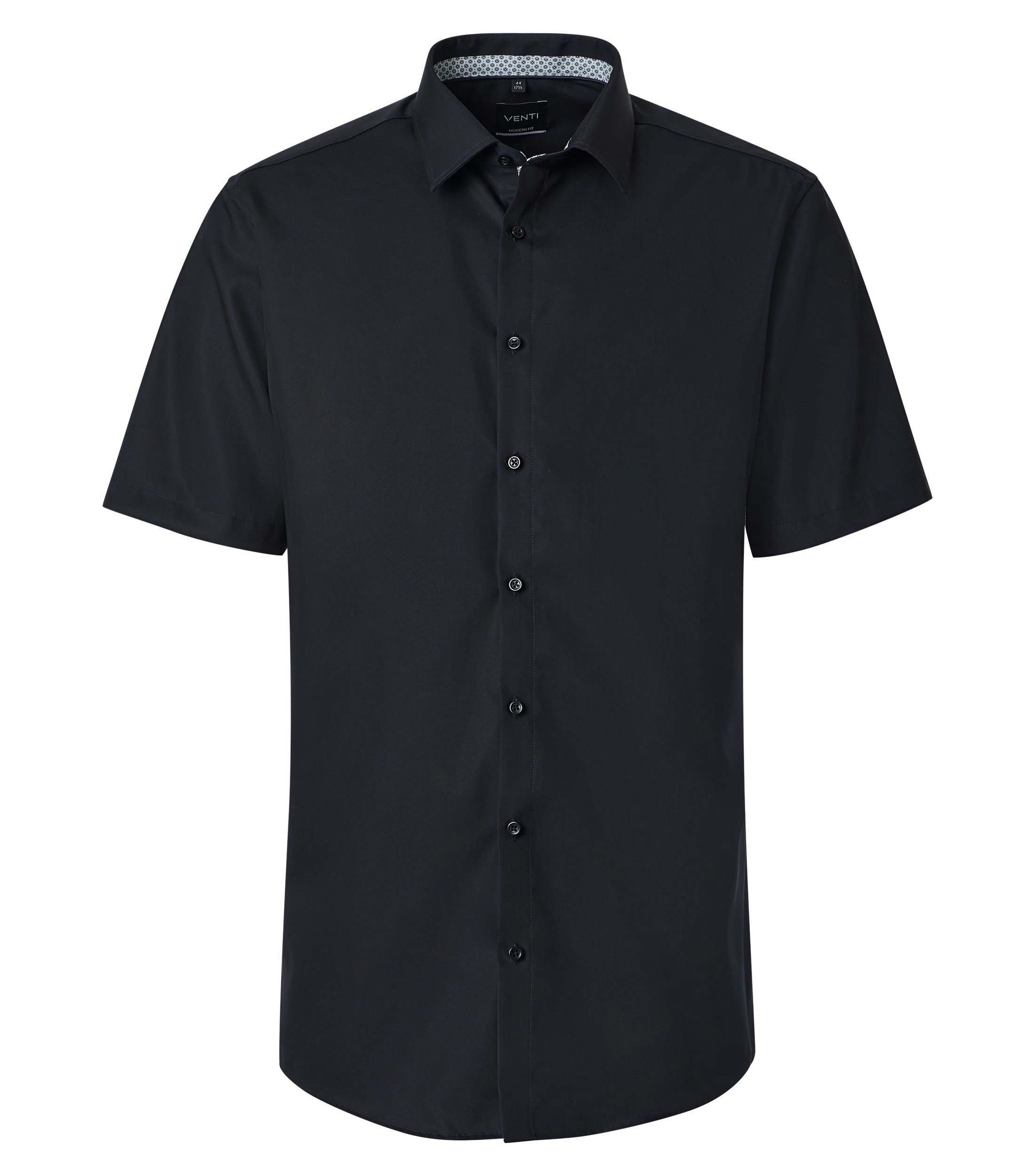 Ein Businesshemd im uni Muster in der Farbe Schwarz