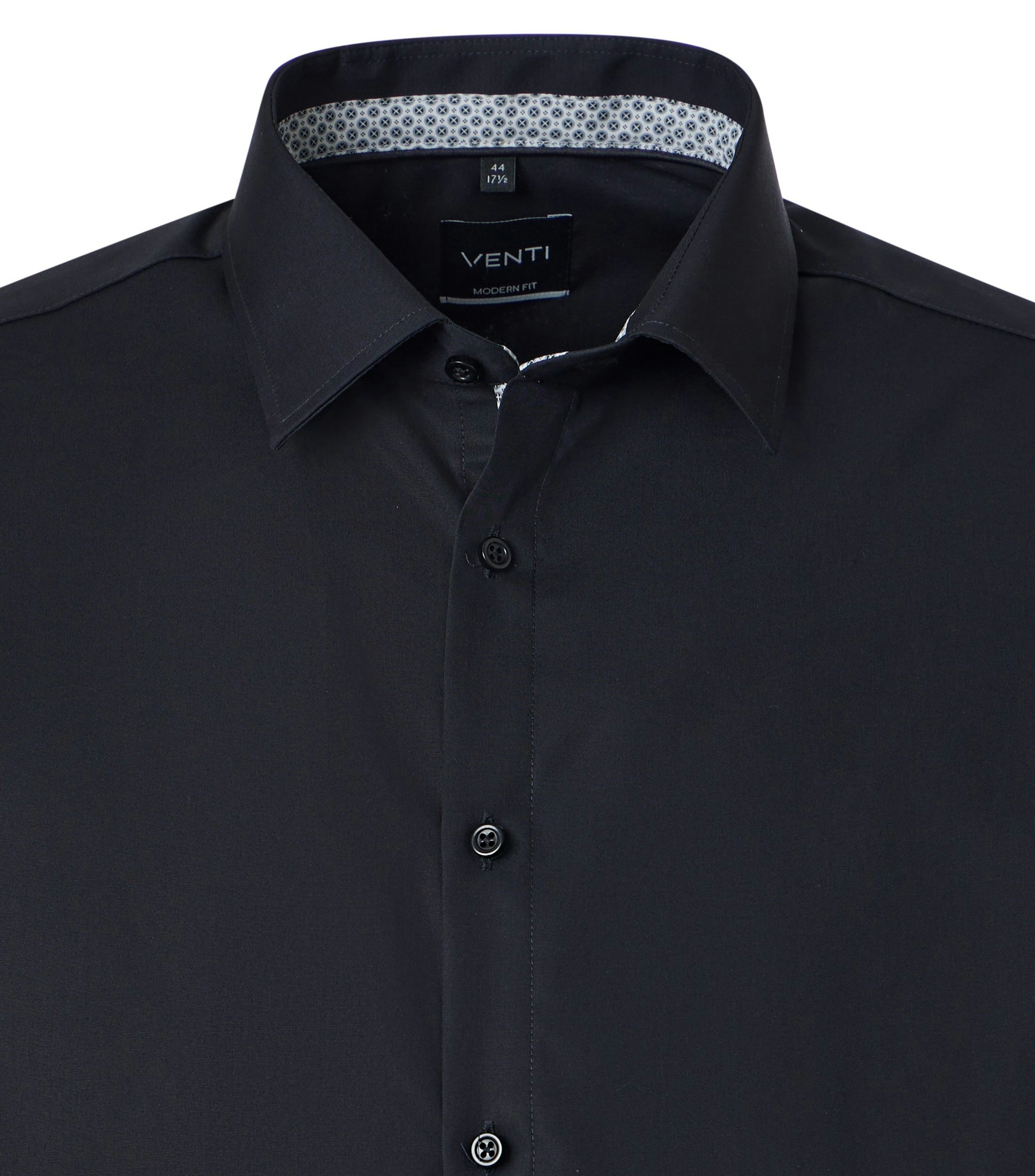 Ein Businesshemd im uni Muster in der Farbe Schwarz