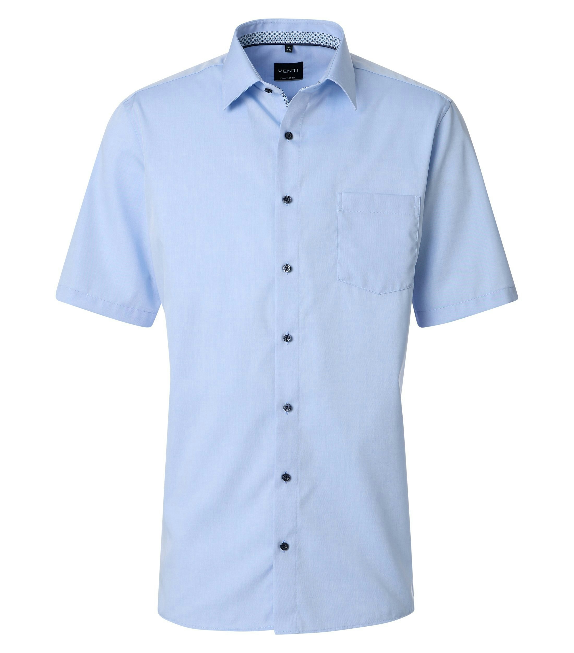 Ein Businesshemd im uni Muster in der Farbe Blau