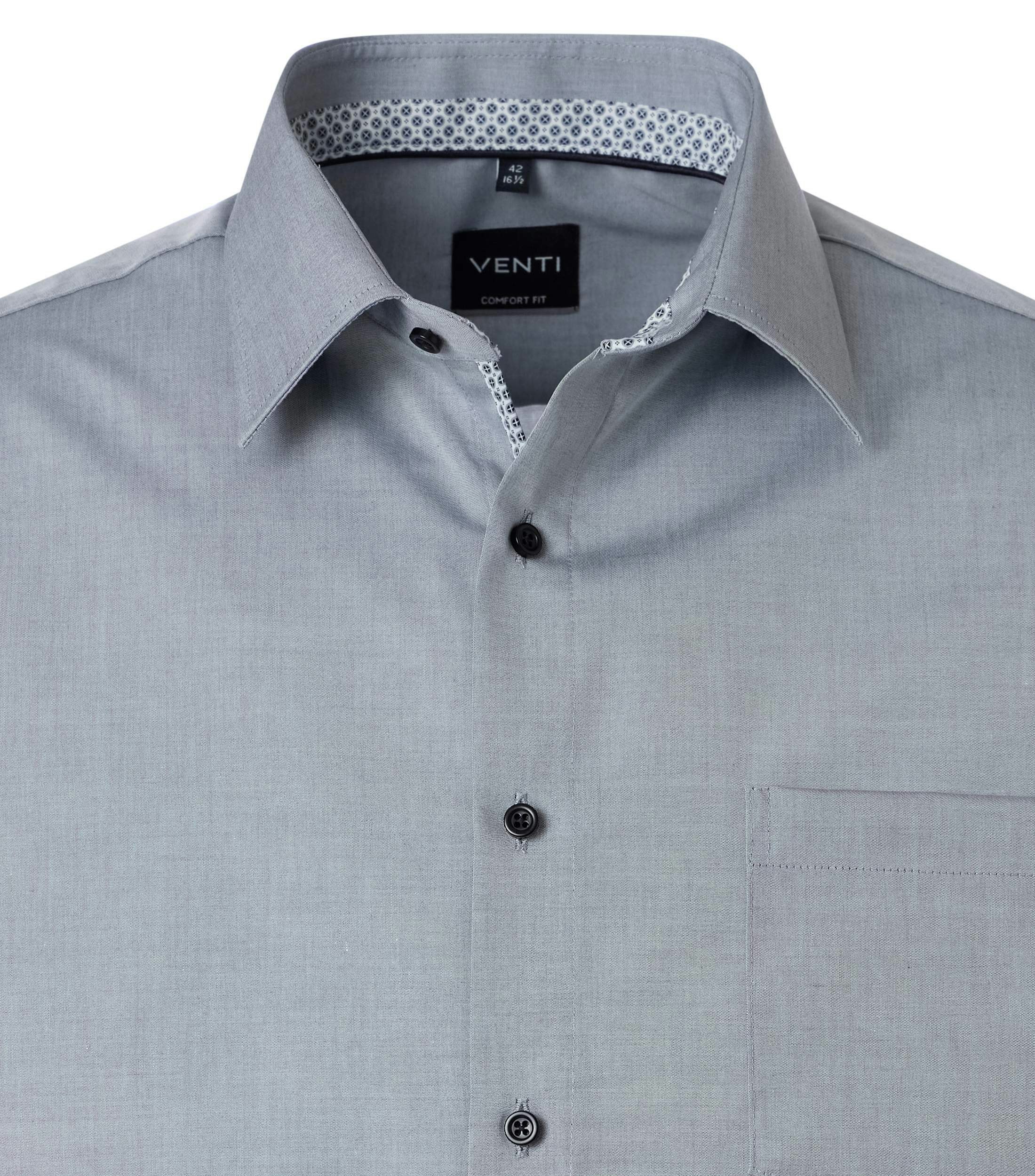 Ein Businesshemd im uni Muster in der Farbe Silber