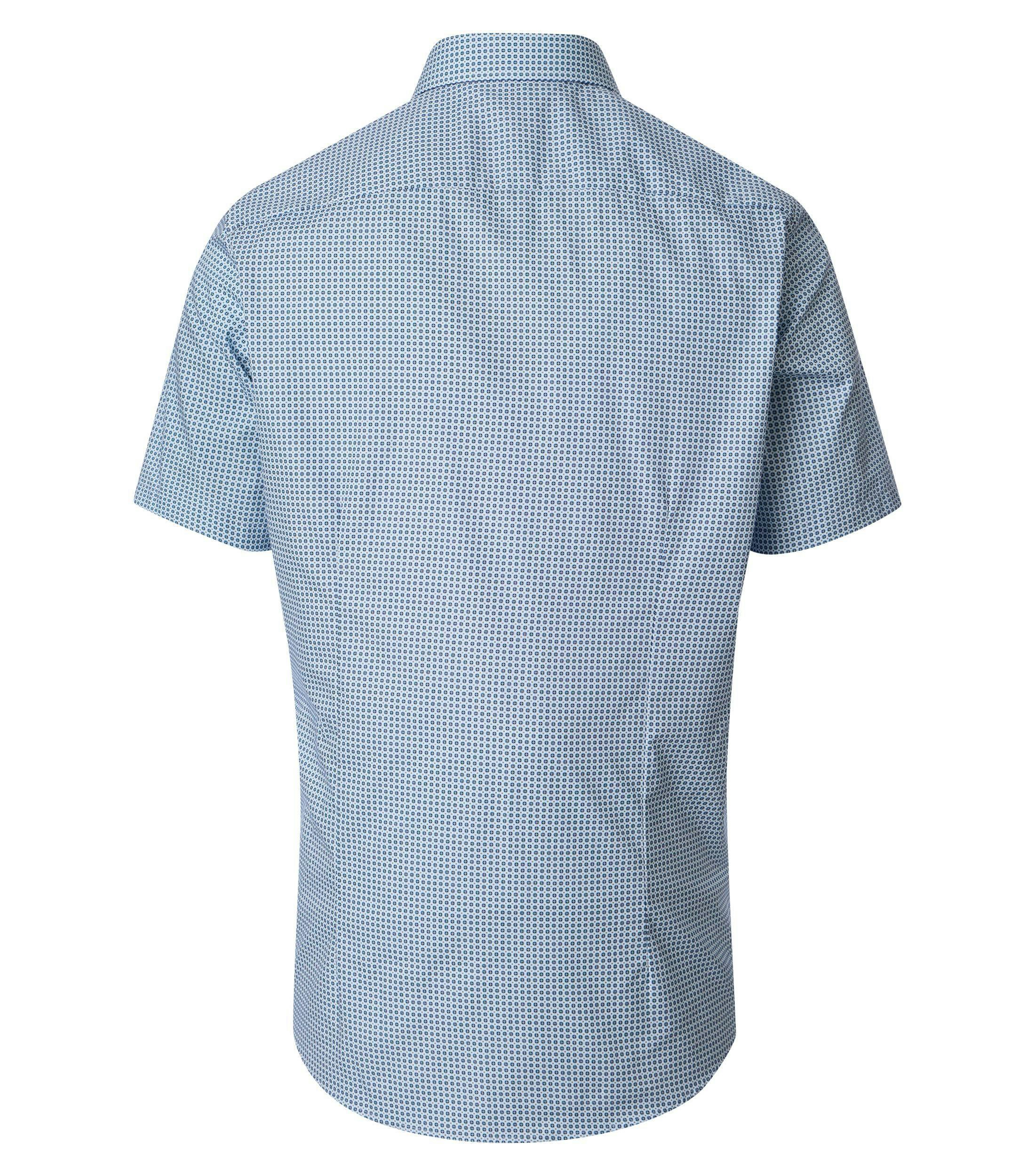 Ein Businesshemd im Print Muster in der Farbe Blau