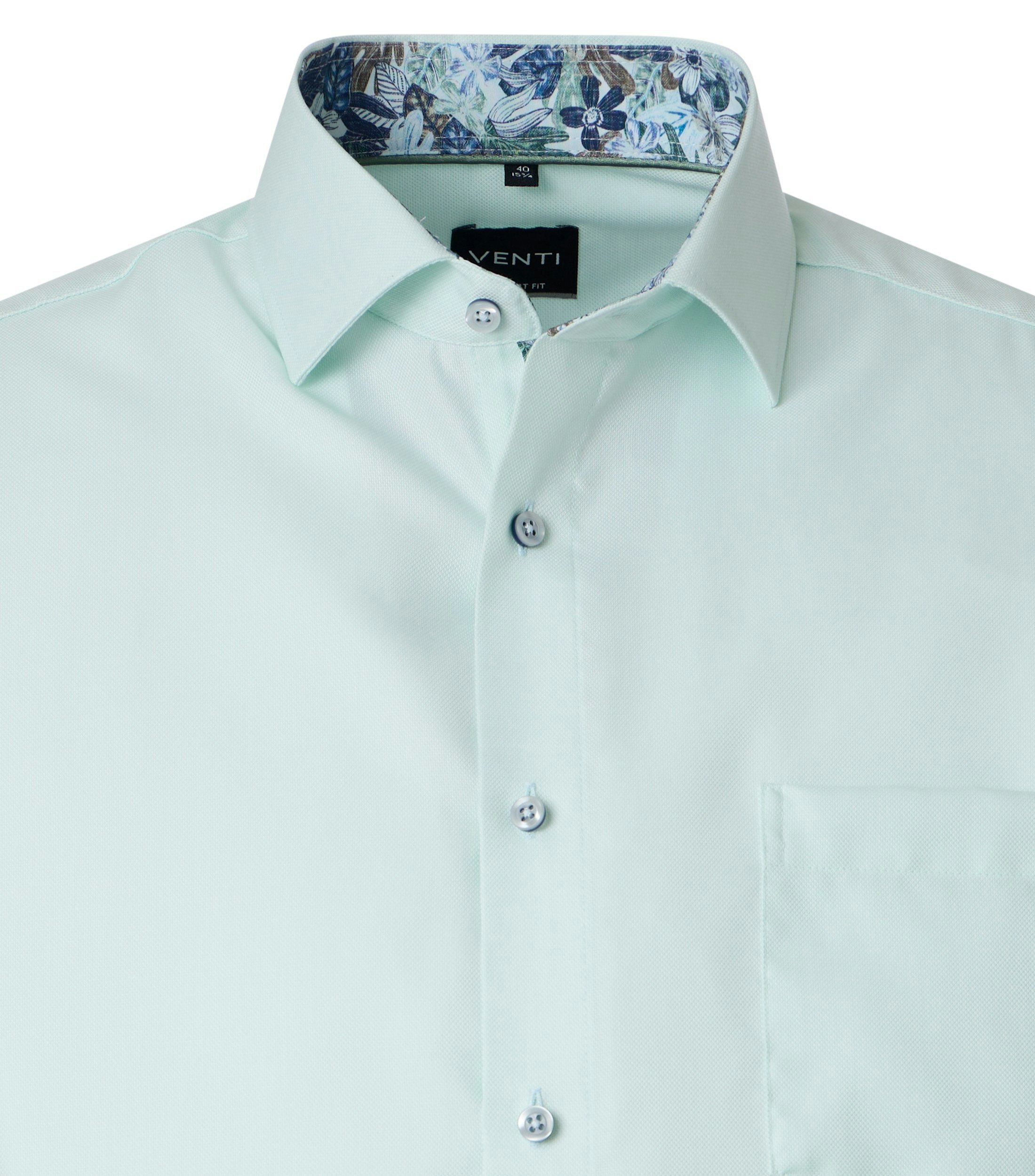 Ein Businesshemd im uni Muster in der Farbe Hellgrün