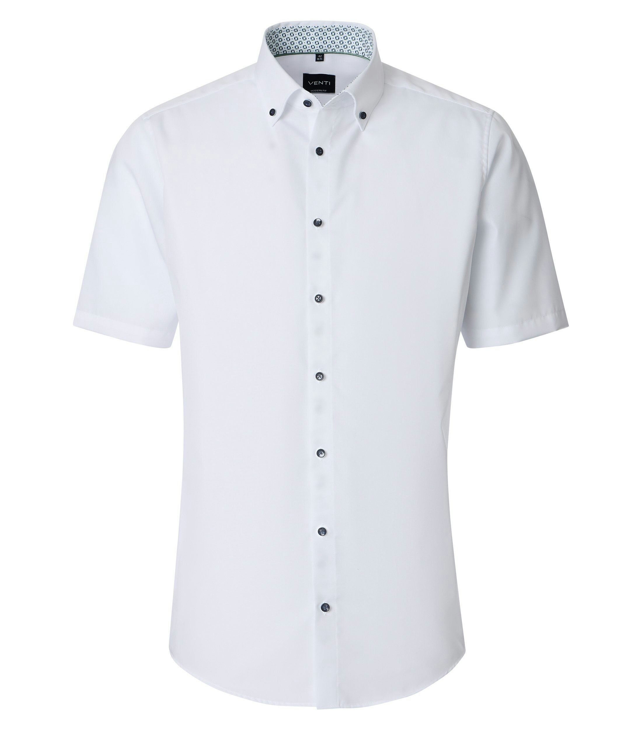 Ein Businesshemd im uni Muster in der Farbe Weiß