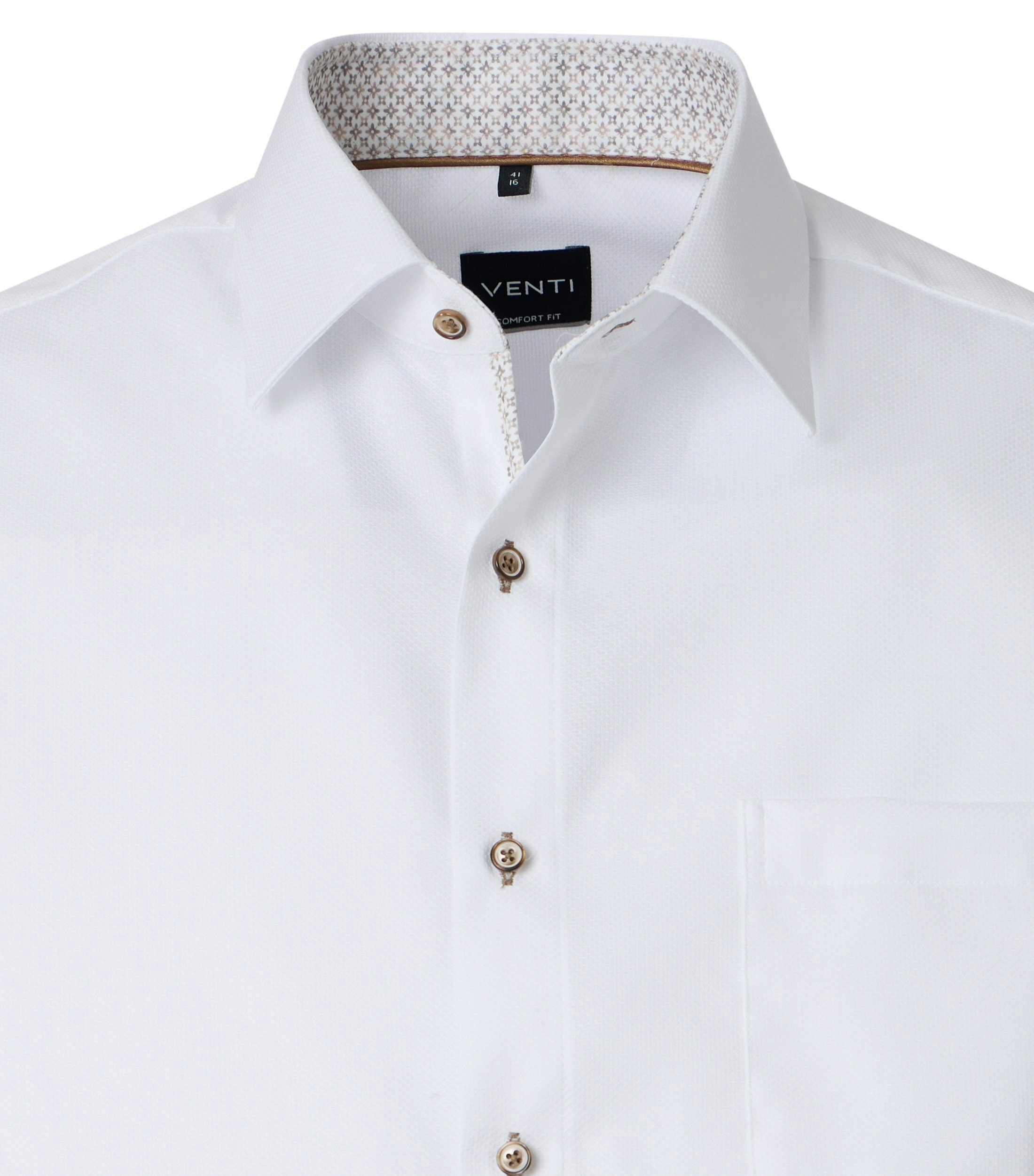 Ein Businesshemd im uni Muster in der Farbe Weiß