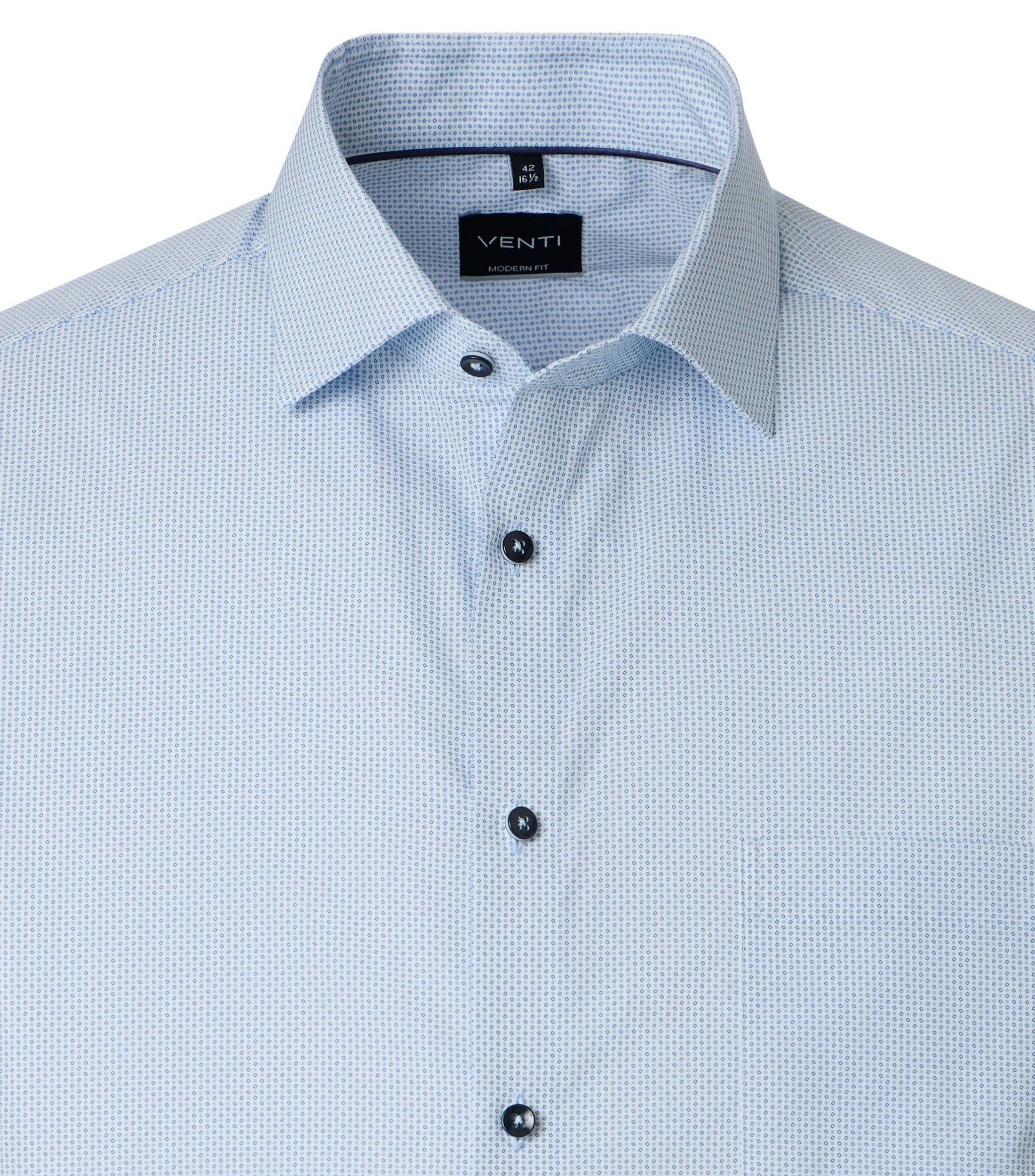 Ein Businesshemd im Print Muster in der Farbe Hellblau