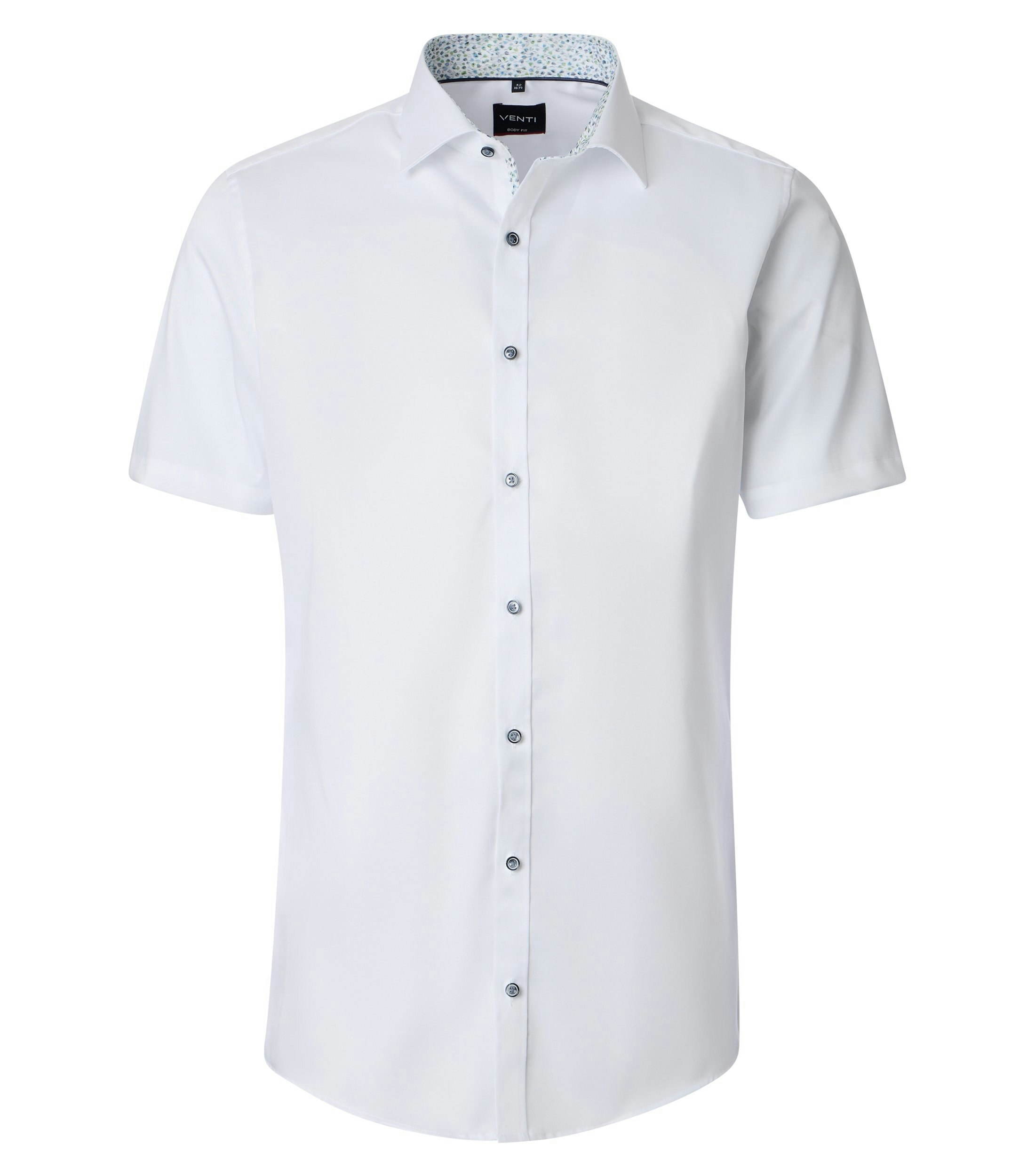 Ein Businesshemd im uni Muster in der Farbe Weiß