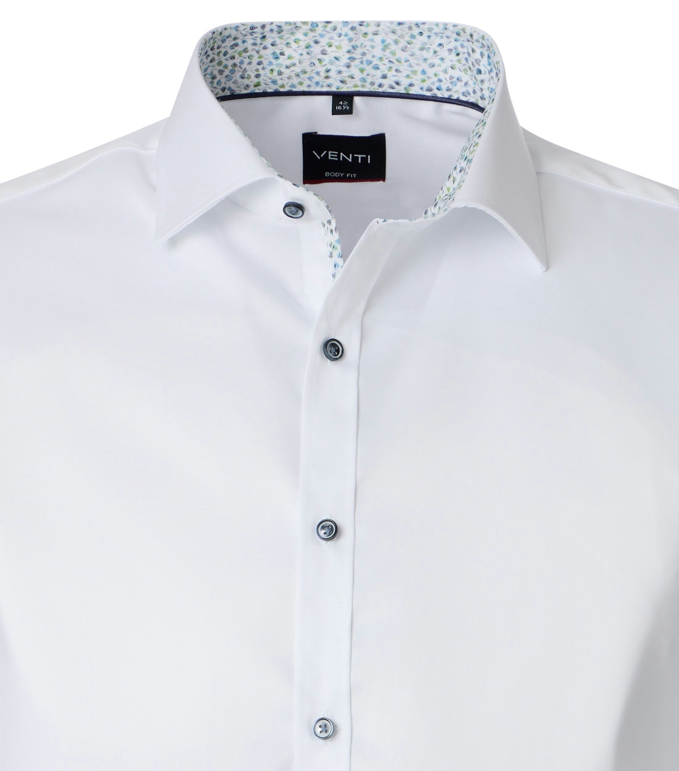 Ein Businesshemd im uni Muster in der Farbe Weiß