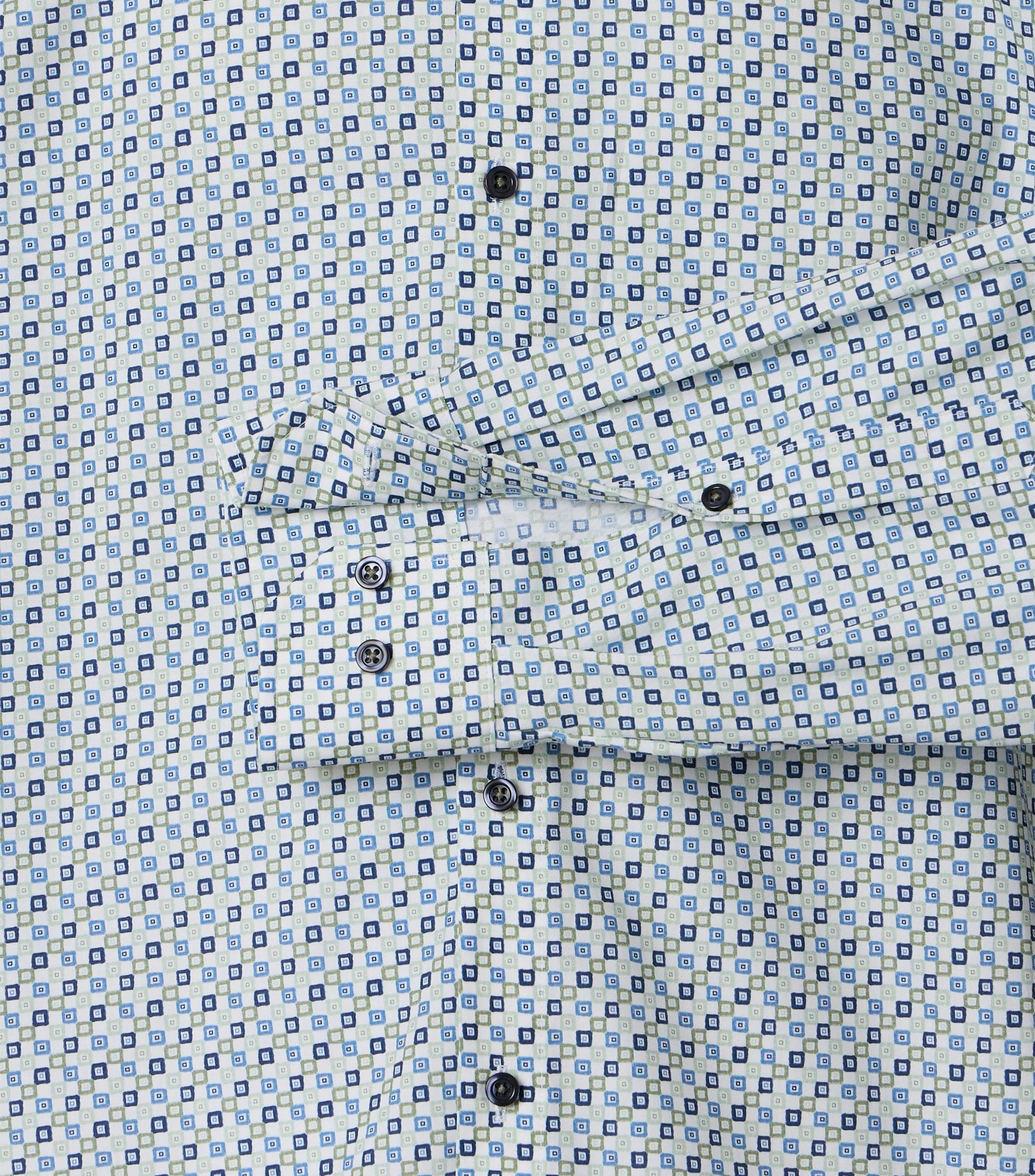 Ein Businesshemd im Print Muster in der Farbe Blau